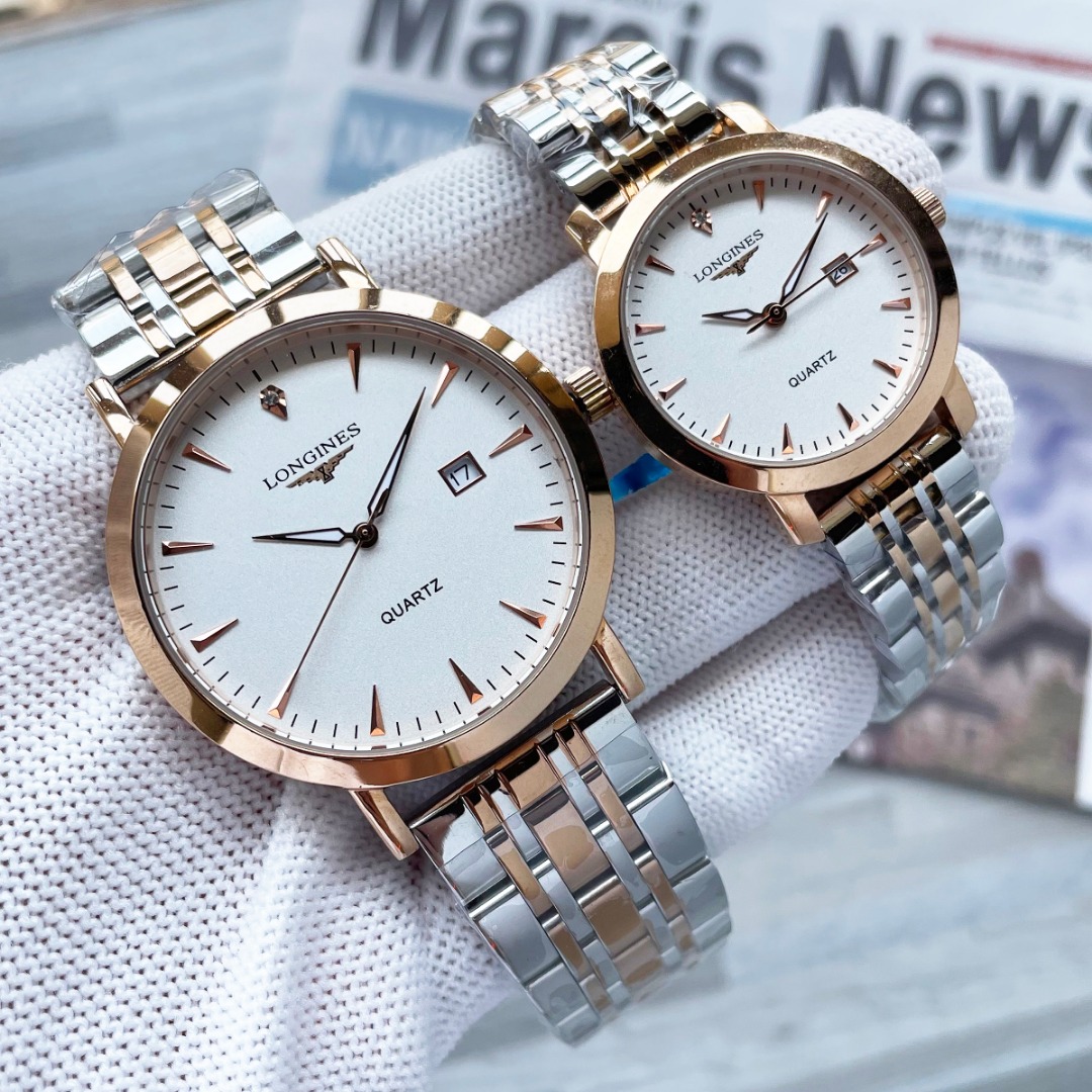 NO:943275,White shell, gold shell, steel band 20 Longines Couple Watch Original Imported Quartz Movement Mineral Glass Mirror 316L Stainless Steel Case Diameter Male 40mm Female 30mm Thickness 8mm If the sun stops its dazzling light today, then your smile will light up my whole world, longines19860909白壳、金壳、钢带20  浪琴 情侣腕表原装进口石英机芯 矿物质玻璃镜面 316L精钢表壳直径男40mm女30mm 厚8mm如果今天的阳光停止了它耀眼的光芒.那么你的一个微笑,将照亮我的整个世界,,longines,Watch