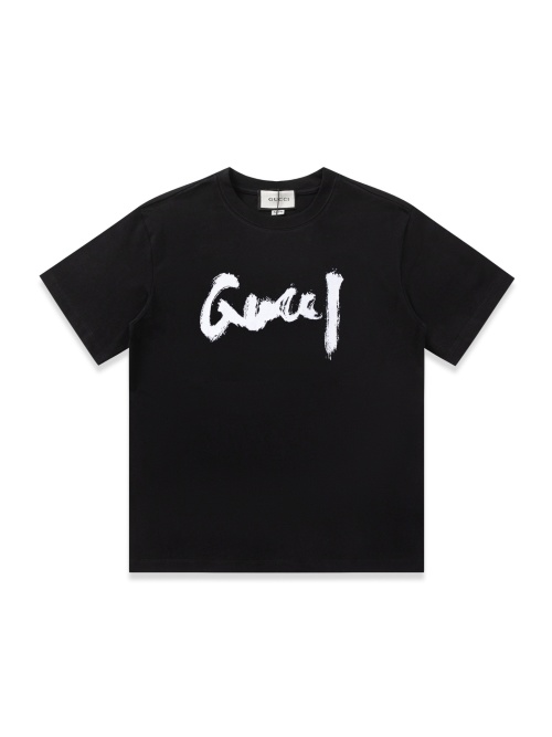 Gucci Brush Stroke Logo Cotton T-Shirt - Stylish, Comfortable, Unisex Fit