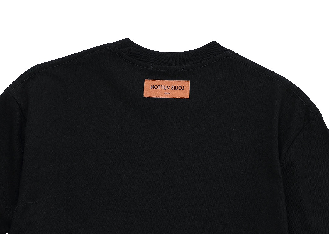 Louis Vuitton Men's Black Cotton Logo T-Shirt, Short Sleeve, S-XL 6 i1715780772 3859 1