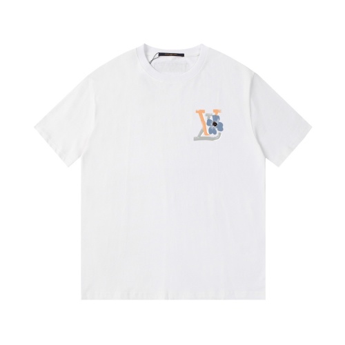 Louis Vuitton Floral Logo T-Shirt, Retro 80s Style, Unisex Fit, White or Black
