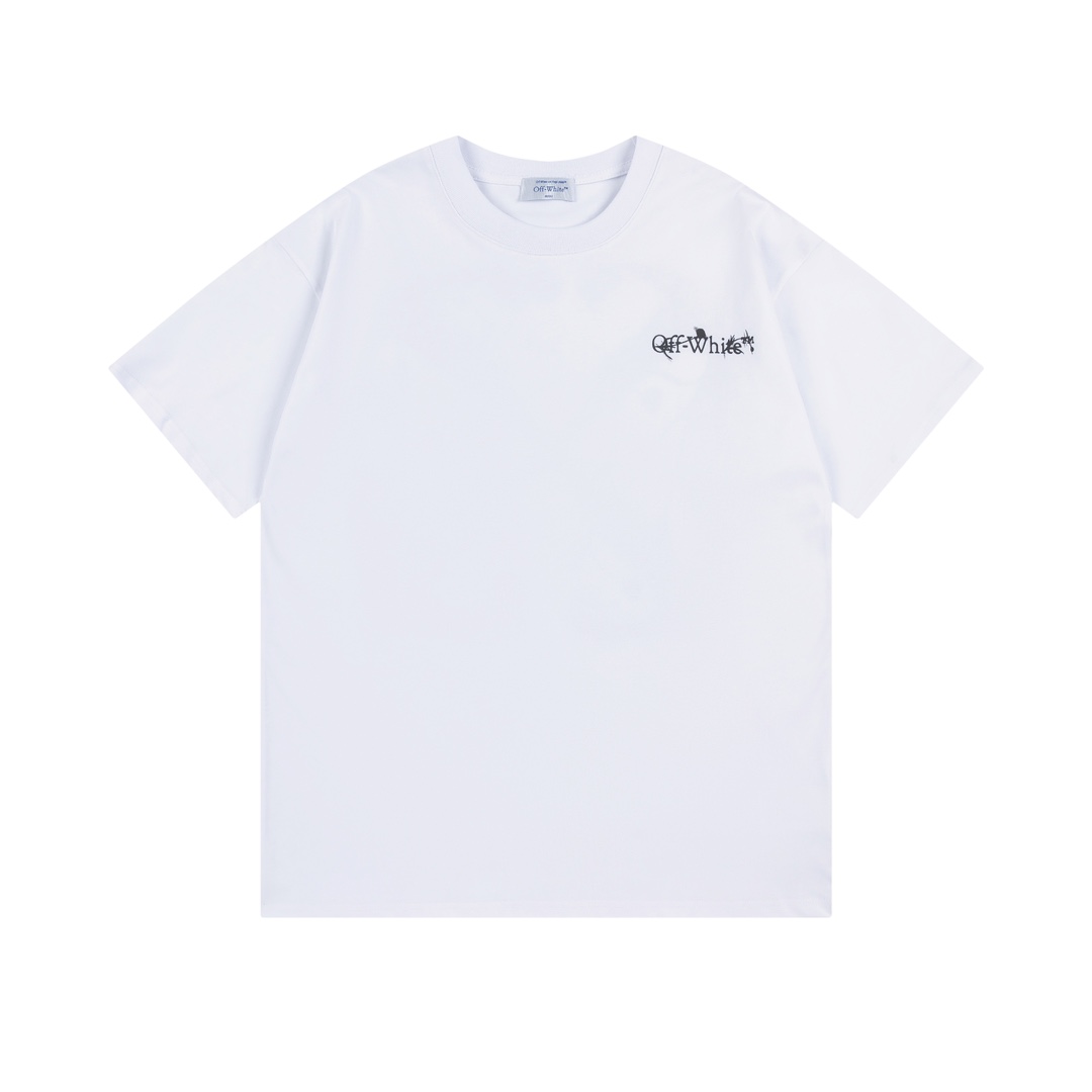 Off-White OW Printed Crew Neck T-Shirt | Stylish & Comfortable Tees Top 3 i1735221809 769 4