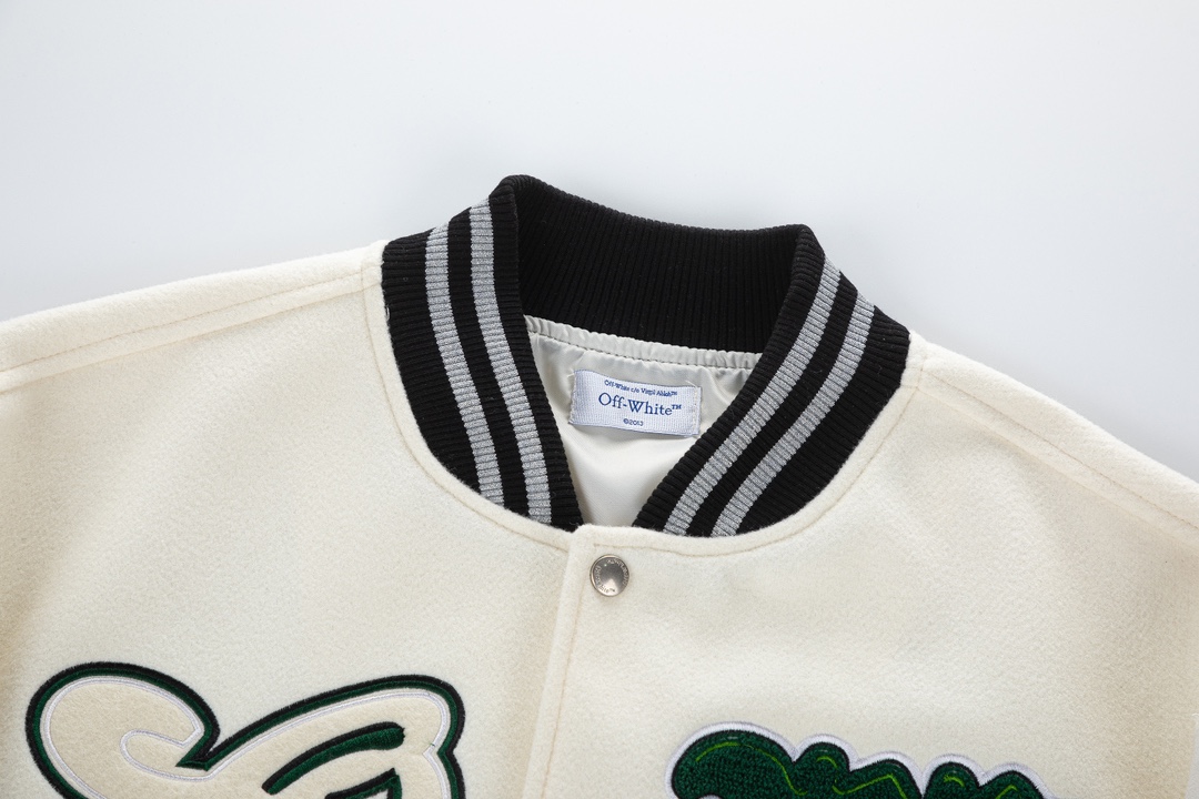 Off-White Heavy Work Embroidered Baseball Suit in Black, Size SM-L-XL – $552 - 图片 6