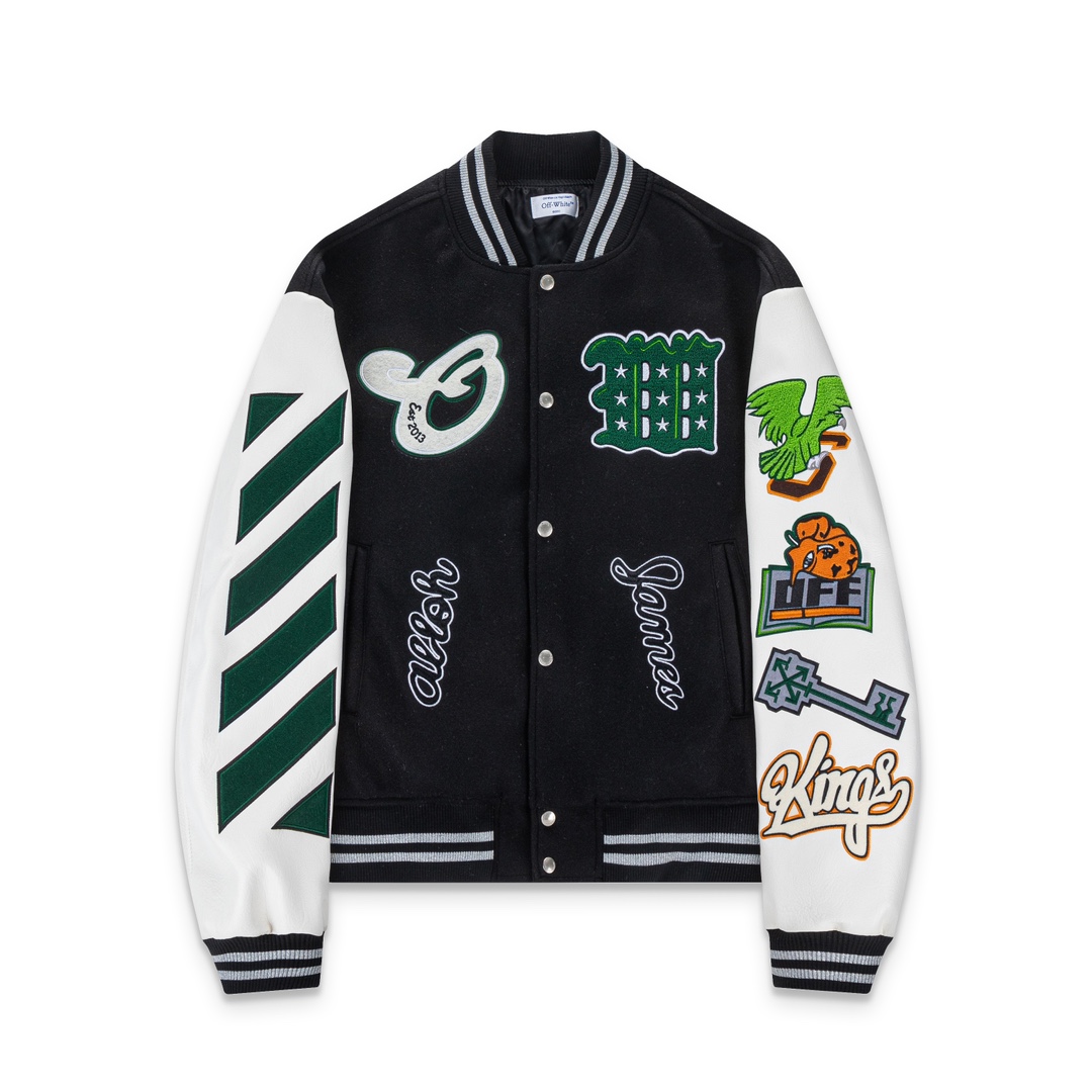 Off-White Heavy Work Embroidered Baseball Suit in Black, Size SM-L-XL – $552 - 图片 2