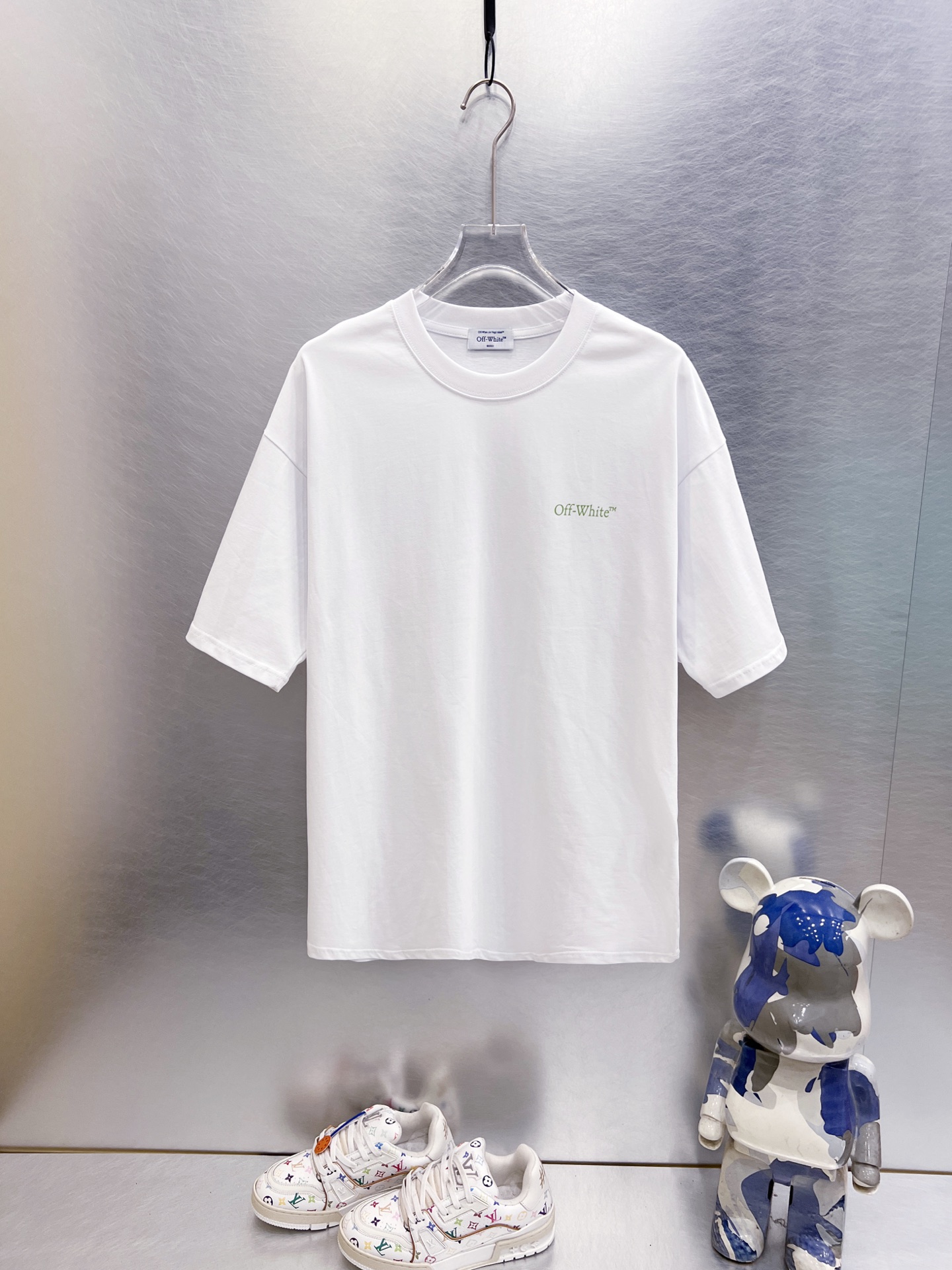 오프화이트 남성 300 g 봄여름 반팔 티셔츠 87293 이미지 2