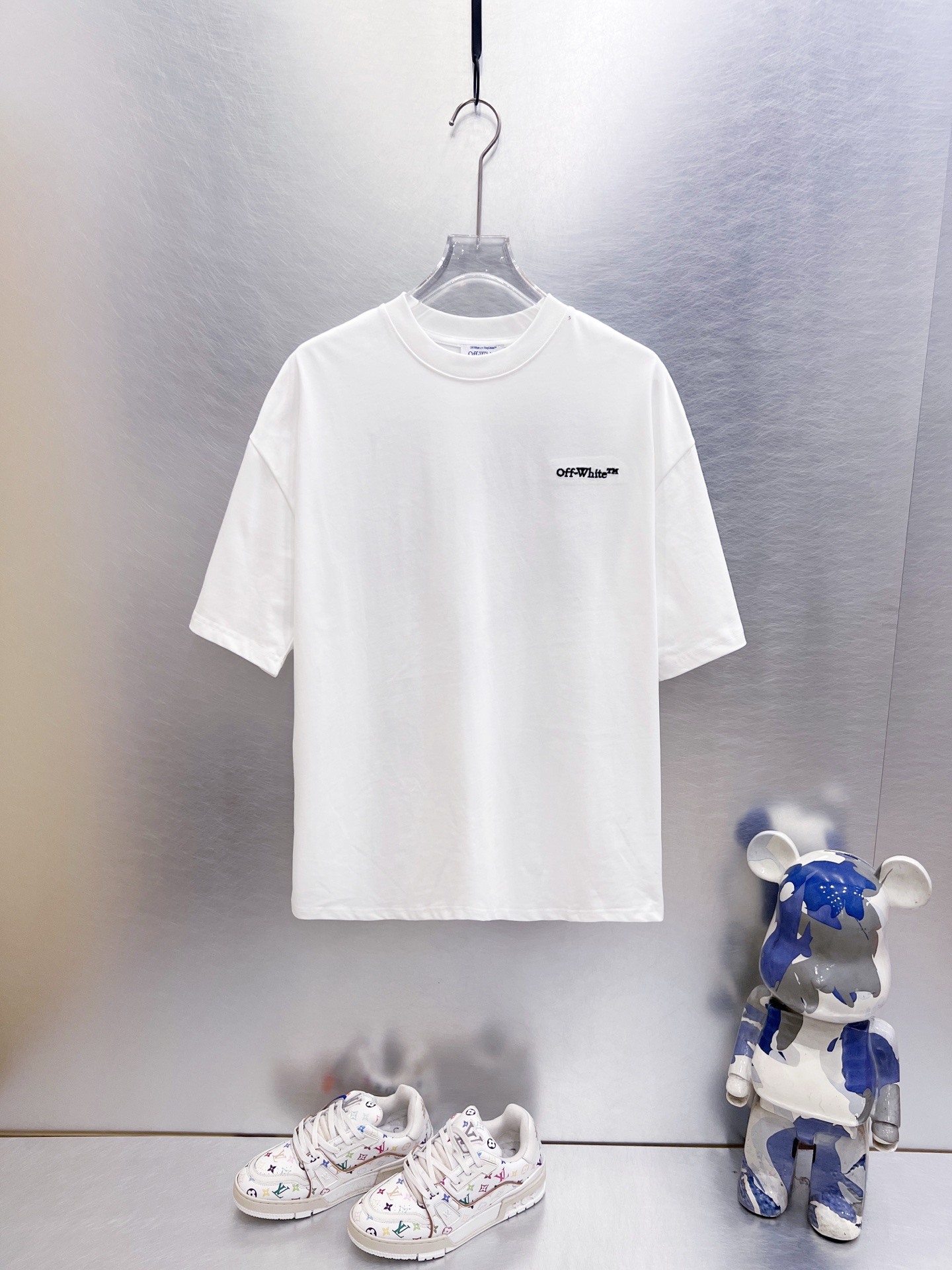 P75 OFF-WHITE nuevos modelos de primavera/verano 26, tela de algodón puro de 300g: firme y con forma, no se deforma fác…