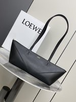 Loewe Puzzle Bags Handbags Black Cowhide Cropped
