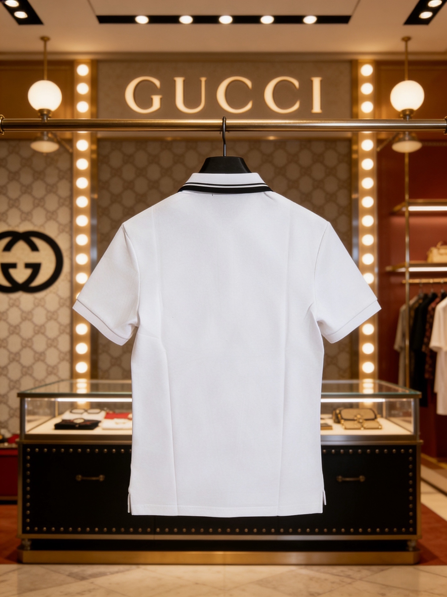 Gucci Gucci 翻领+撞色细边设计，百搭不挑人