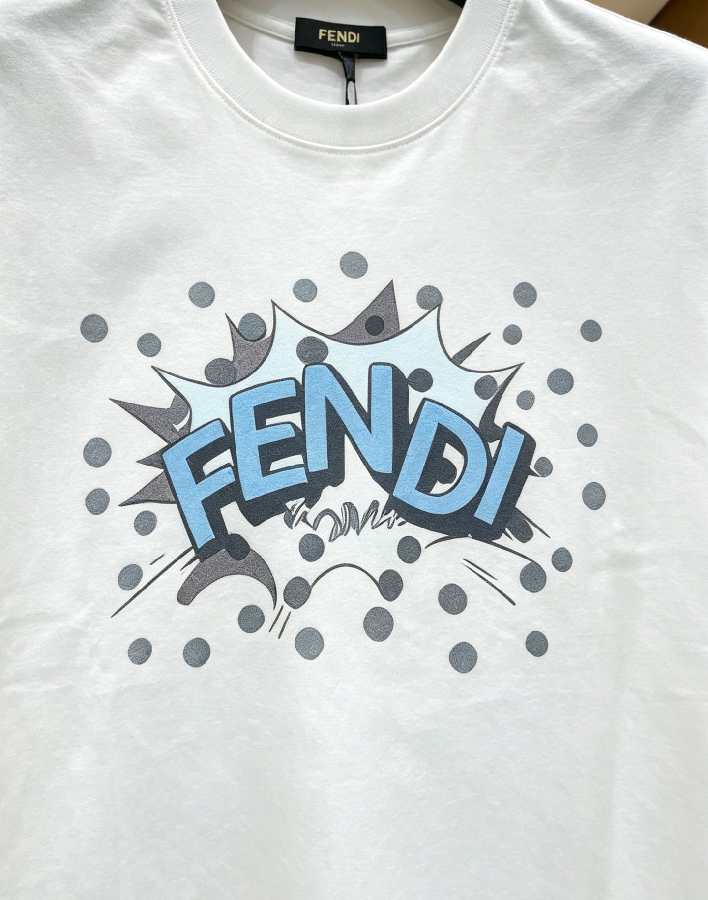 Fendi Fendi 2025春夏新款 唐老鸭印花圆领短袖tee