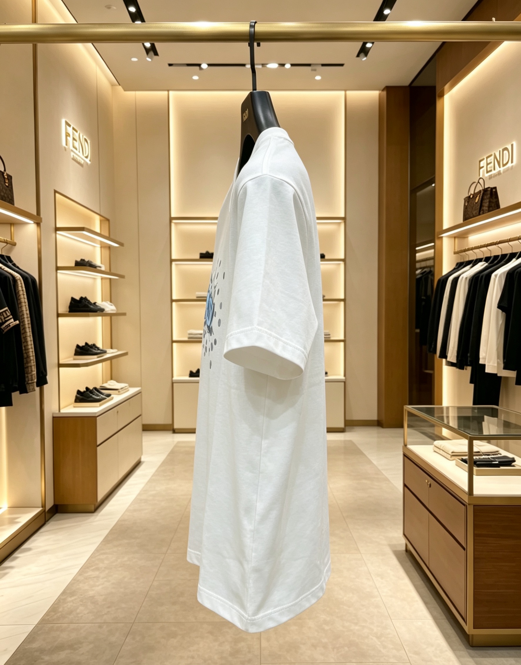 Fendi Fendi 2025春夏新款 唐老鸭印花圆领短袖tee