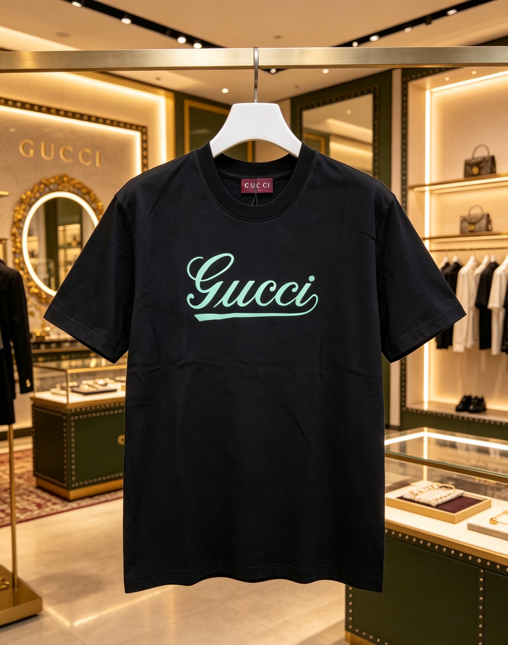Gucci GUCCI 2025春夏新款 印花圆领短袖tee