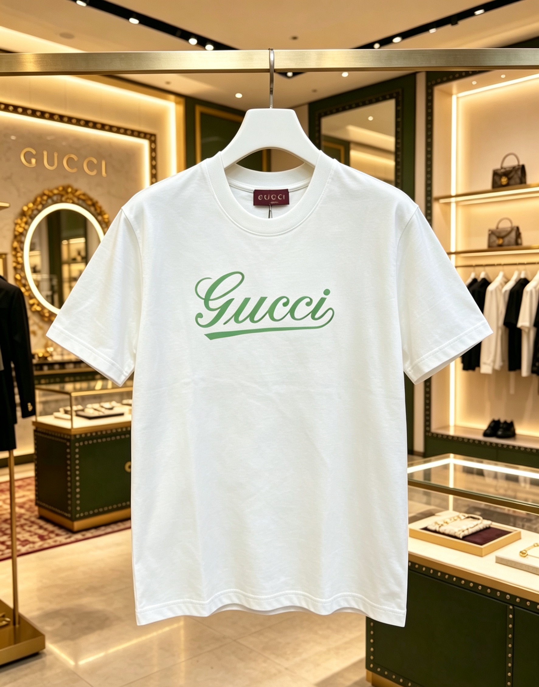 Gucci GUCCI 2025春夏新款 印花圆领短袖tee