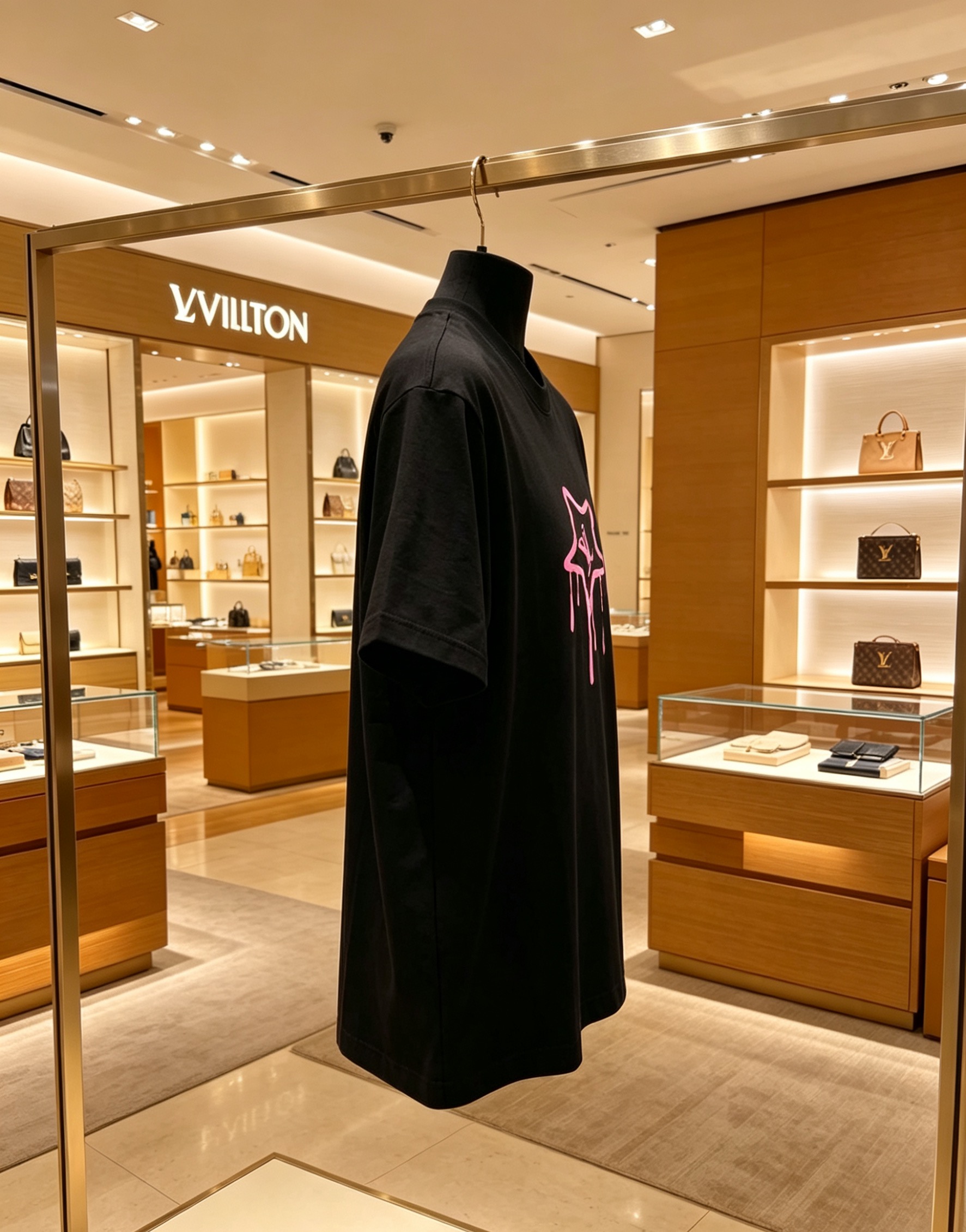Louis Vuitton 1V 2025春夏新款 五角星印花圆领短袖tee