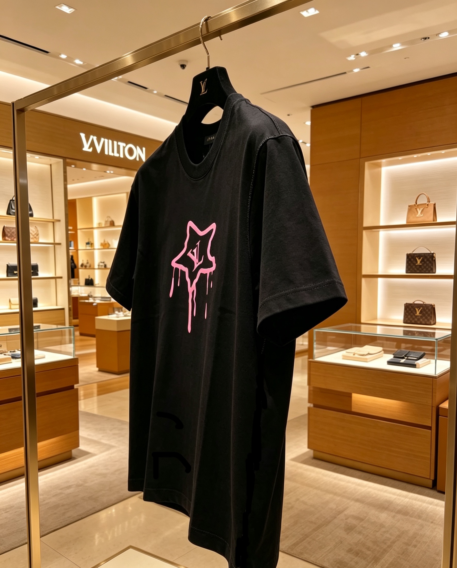 Louis Vuitton 1V 2025春夏新款 五角星印花圆领短袖tee