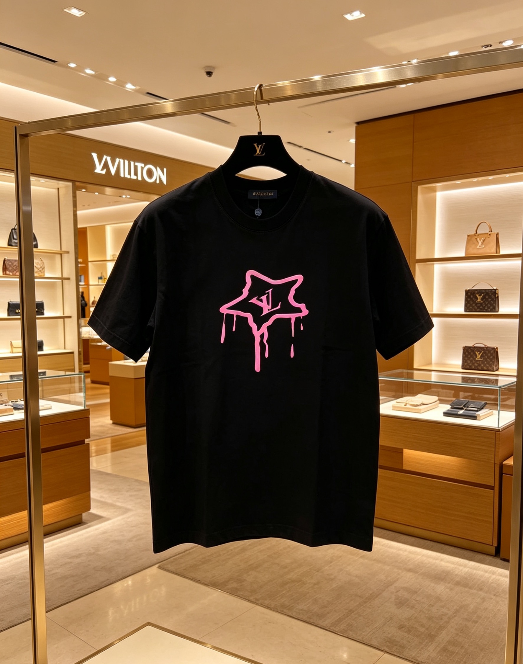 Louis Vuitton 1V 2025春夏新款 五角星印花圆领短袖tee