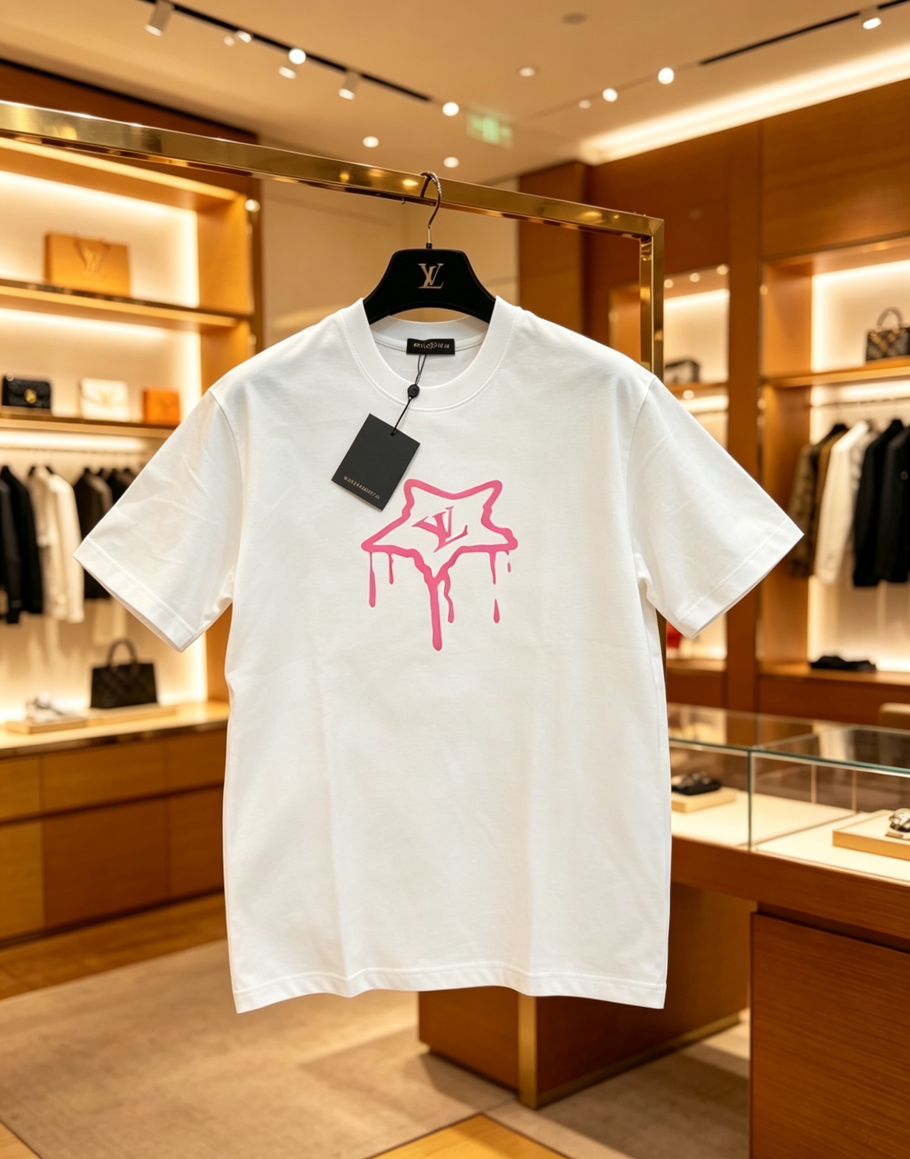 Louis Vuitton 1V 2025春夏新款 五角星印花圆领短袖tee