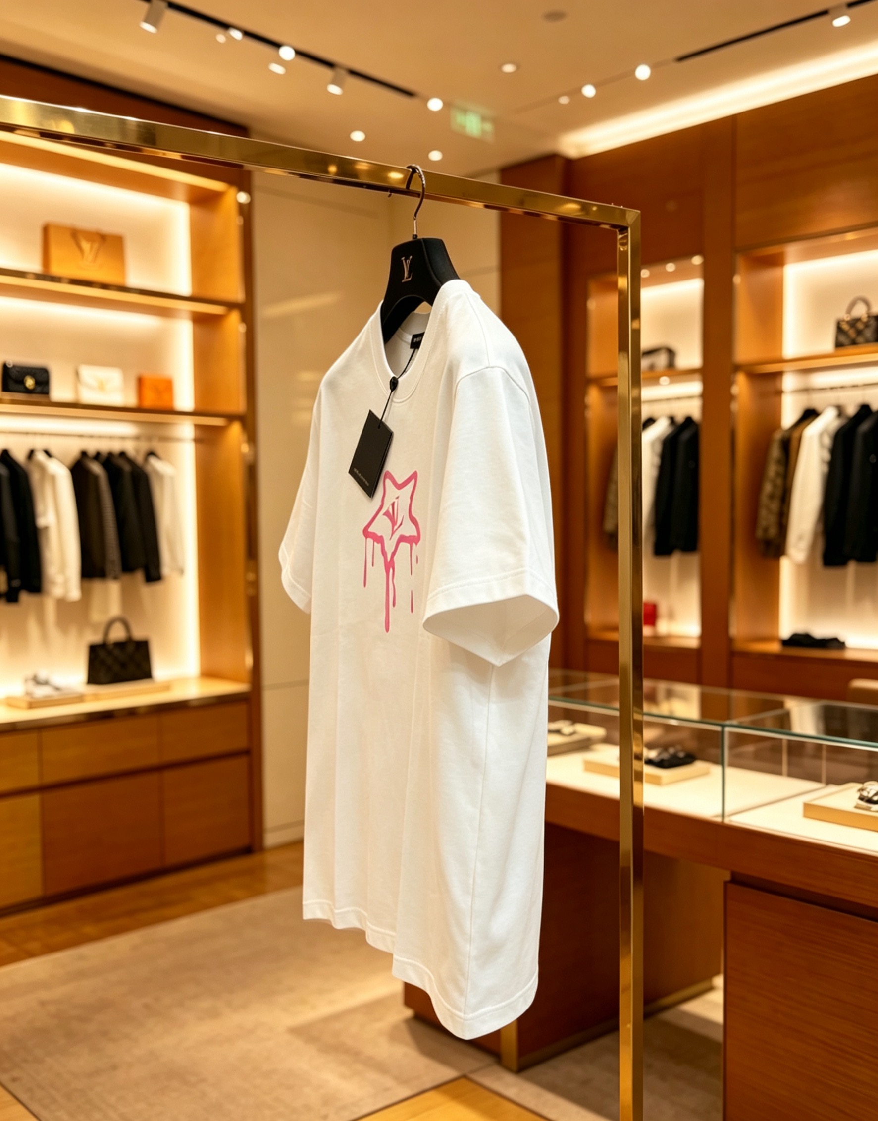 Louis Vuitton 1V 2025春夏新款 五角星印花圆领短袖tee