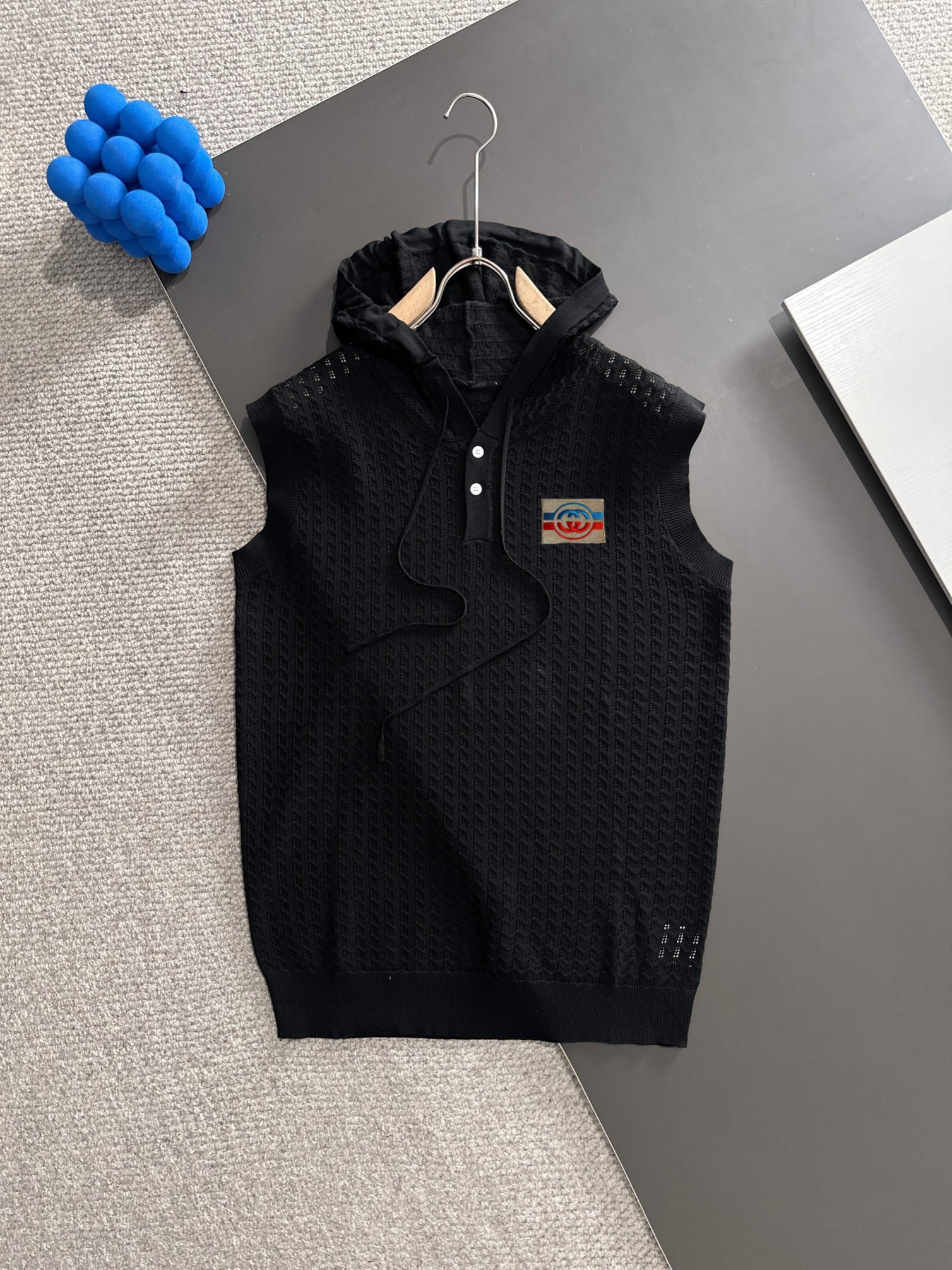 Envío al día siguiente, alta calidad, Gucci GUCCI 2025 primavera/verano nuevo estilo para hombre, chaleco de punto de c…