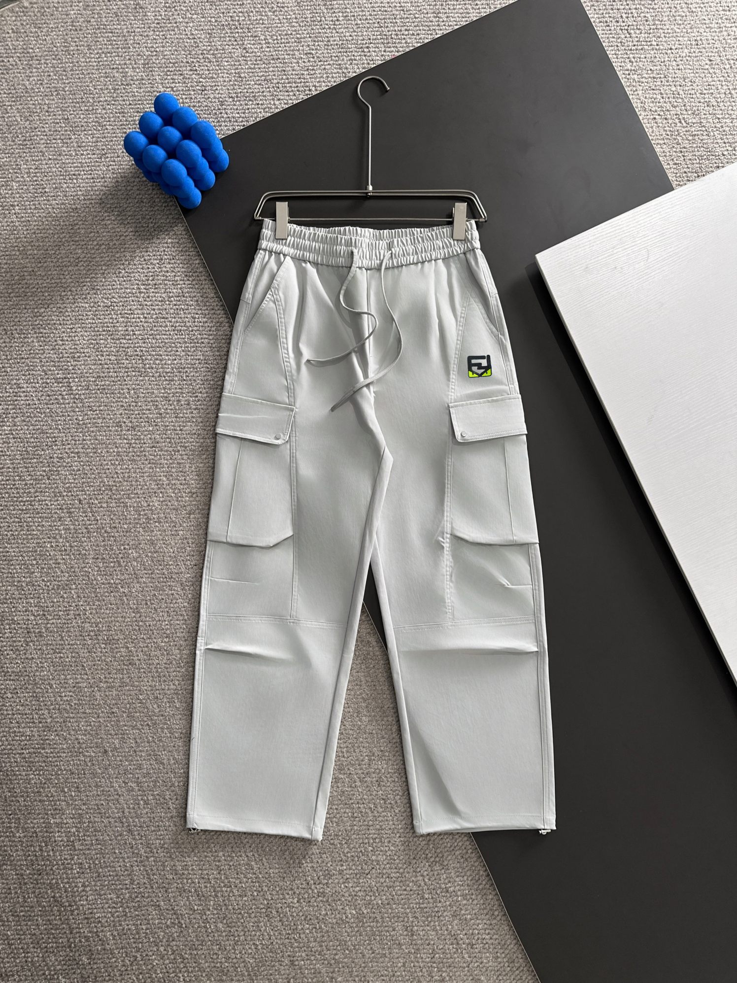 Fendi 2025 Autumn New Elastic Waist Casual Solid Color Loose Pants