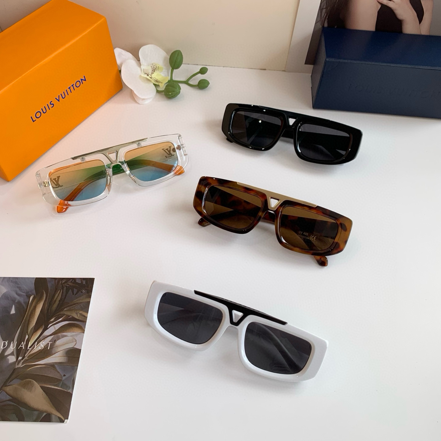 Louis Vuitton White Frame Sunglasses Fashionable Outdoor Strong Light 10 i1747750448058 5892 0 8