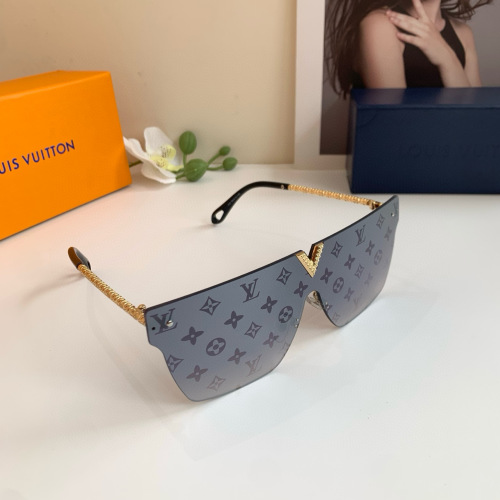 Louis Vuitton Sunglasses, Trendy Monogram One-Piece Lens Sunnies for Women 1 Louis Vuitton Sunglasses, Trendy Monogram One-Piece Lens Sunnies for Women