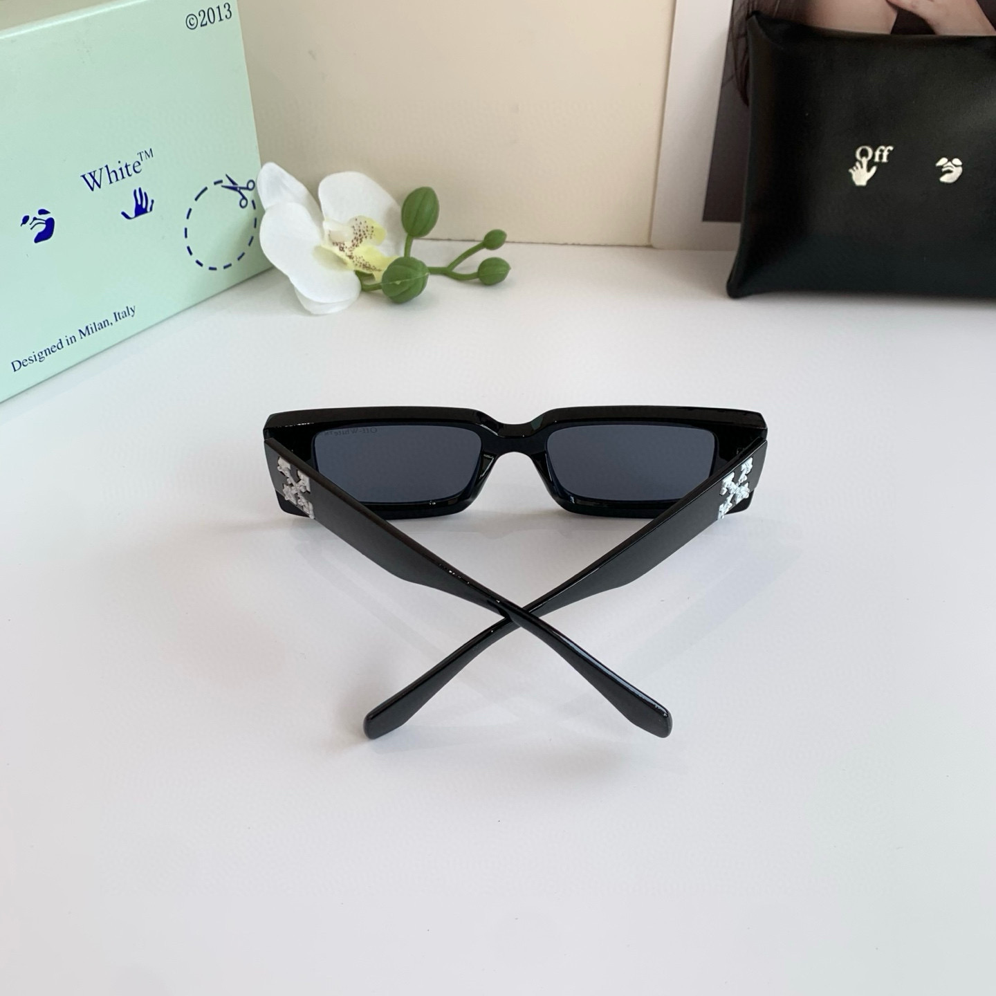 p245 Off-White design little box sunglasses, super-lighty, stylish sunglasses, hundred glasses out - 图片 8