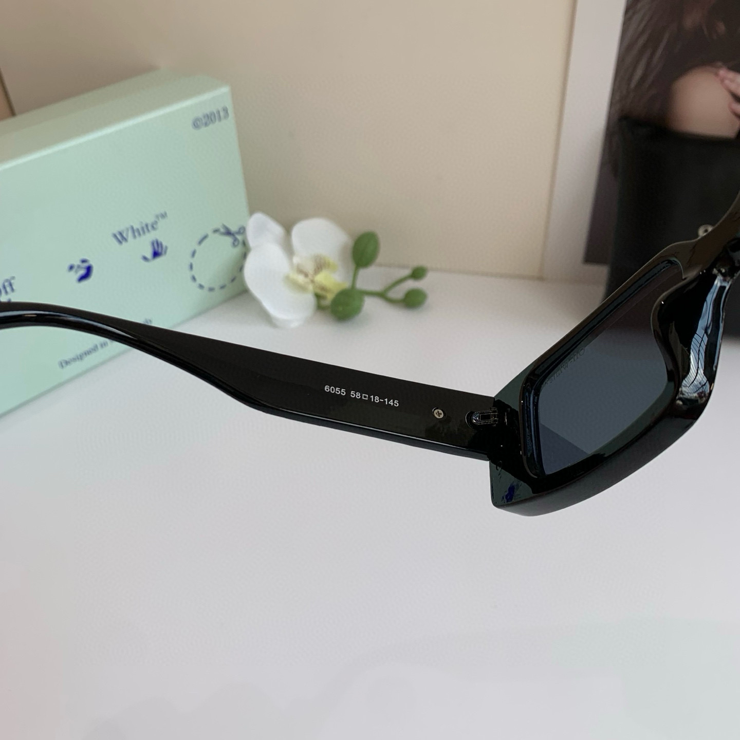 p245 Off-White design little box sunglasses, super-lighty, stylish sunglasses, hundred glasses out - 图片 7