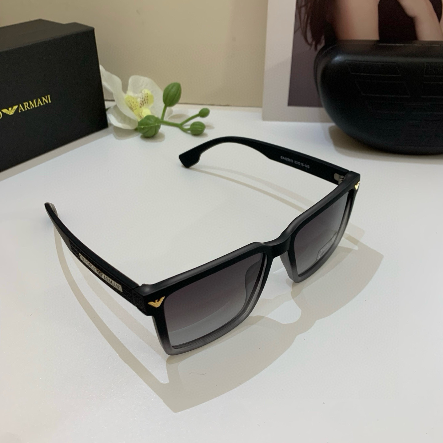 Emporio Armani Men's Square Sunglasses, Comfortable Driving and Traveling