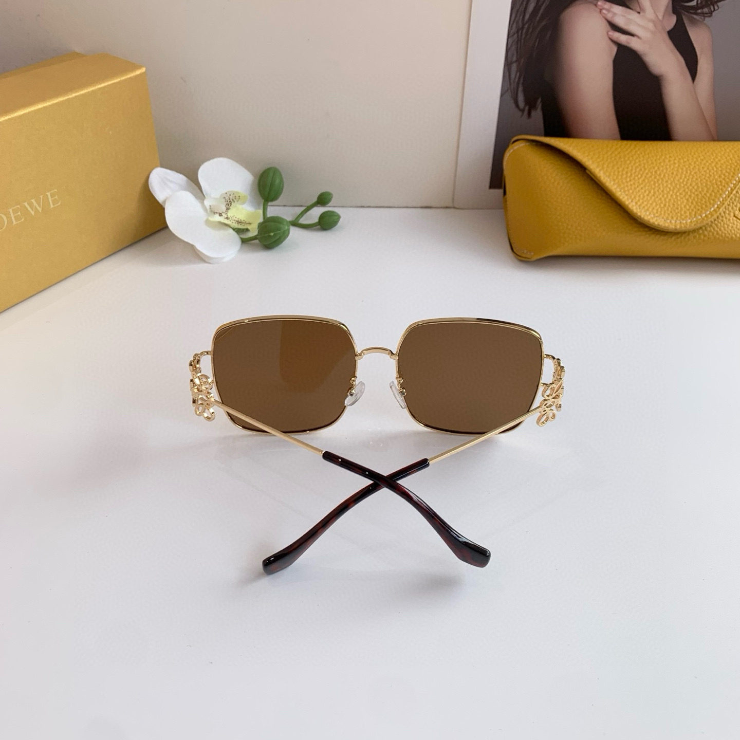 Loewe Sunglasses: UV-Protected Metal Frame in New Foreign Trade Retrospective Fashion Box - 图片 7