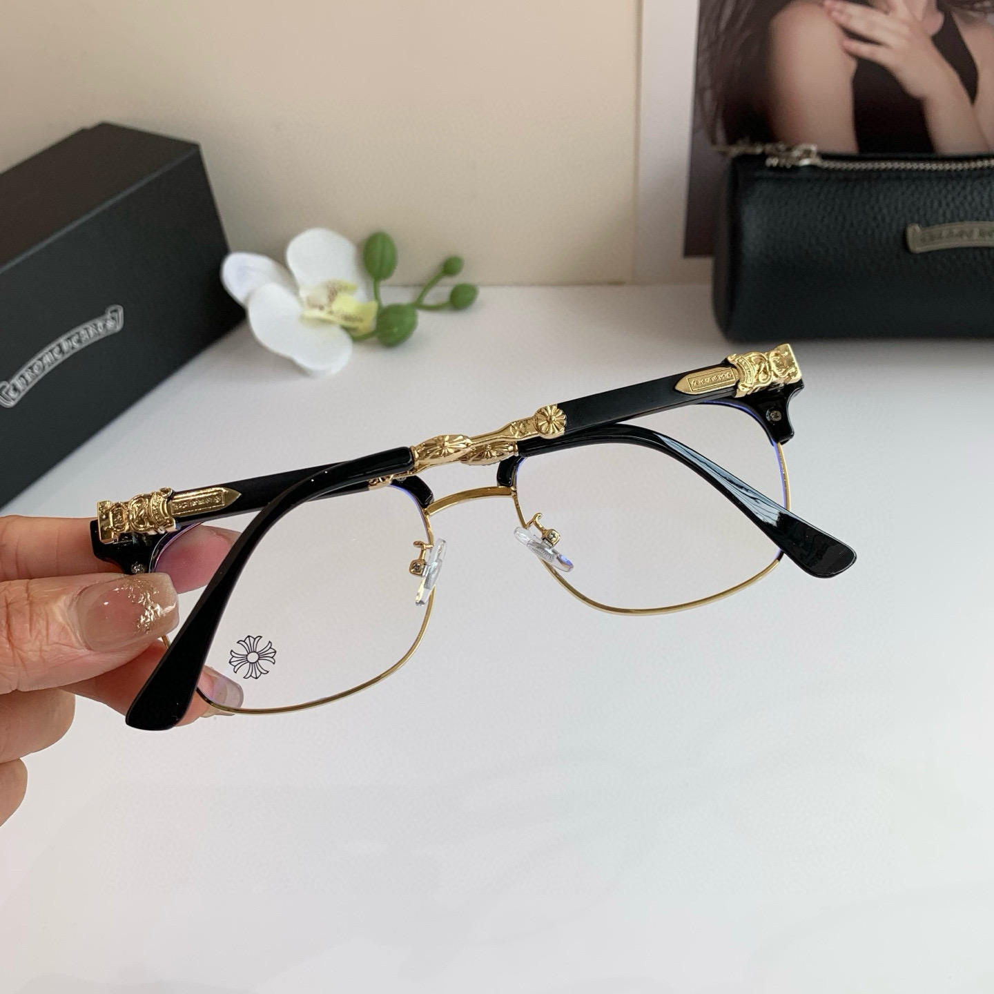 New European-American Frame Optical Lens: Fashionable Sunglasses for Men and Women. Luxurious and Lightweight. - 图片 6