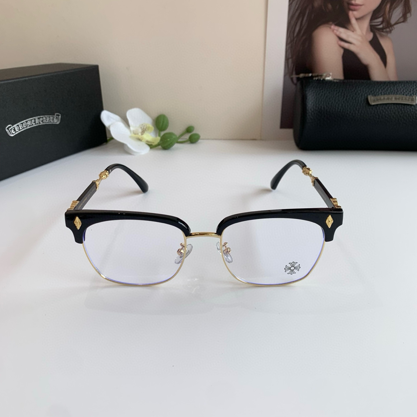 New European-American Frame Optical Lens: Fashionable Sunglasses for Men and Women. Luxurious and Lightweight. - 图片 5