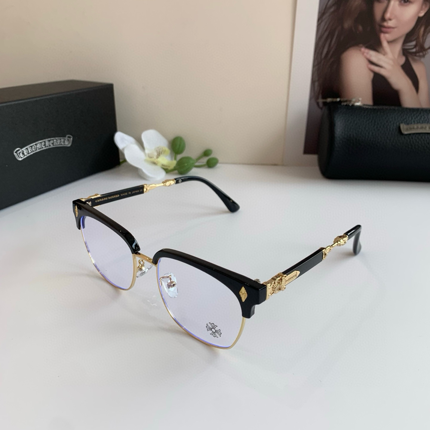 New European-American Frame Optical Lens: Fashionable Sunglasses for Men and Women. Luxurious and Lightweight. - 图片 2