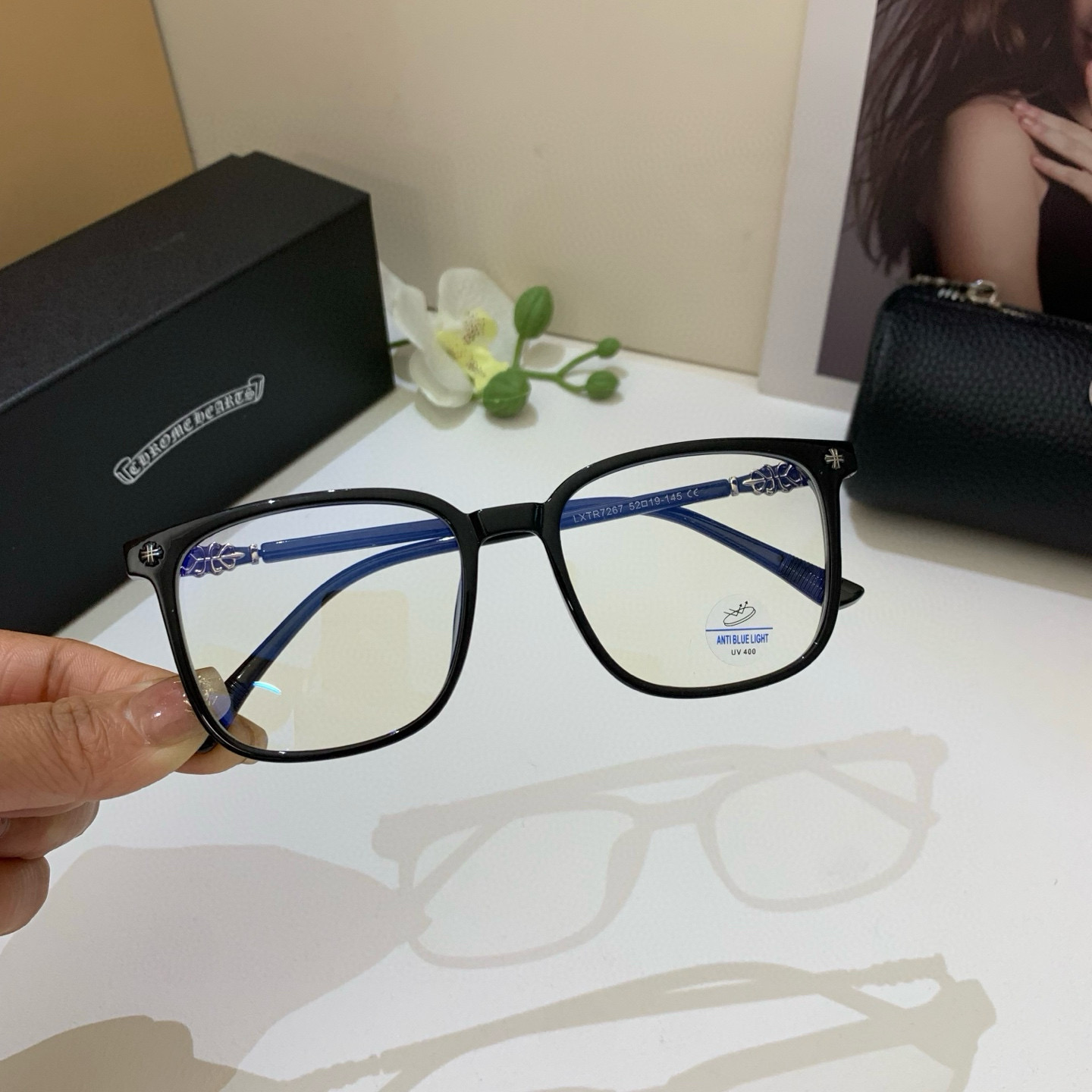 New European-American Frame Optical Lens: Fashionable Sunglasses for Men and Women. Luxurious and Lightweight. - 图片 3