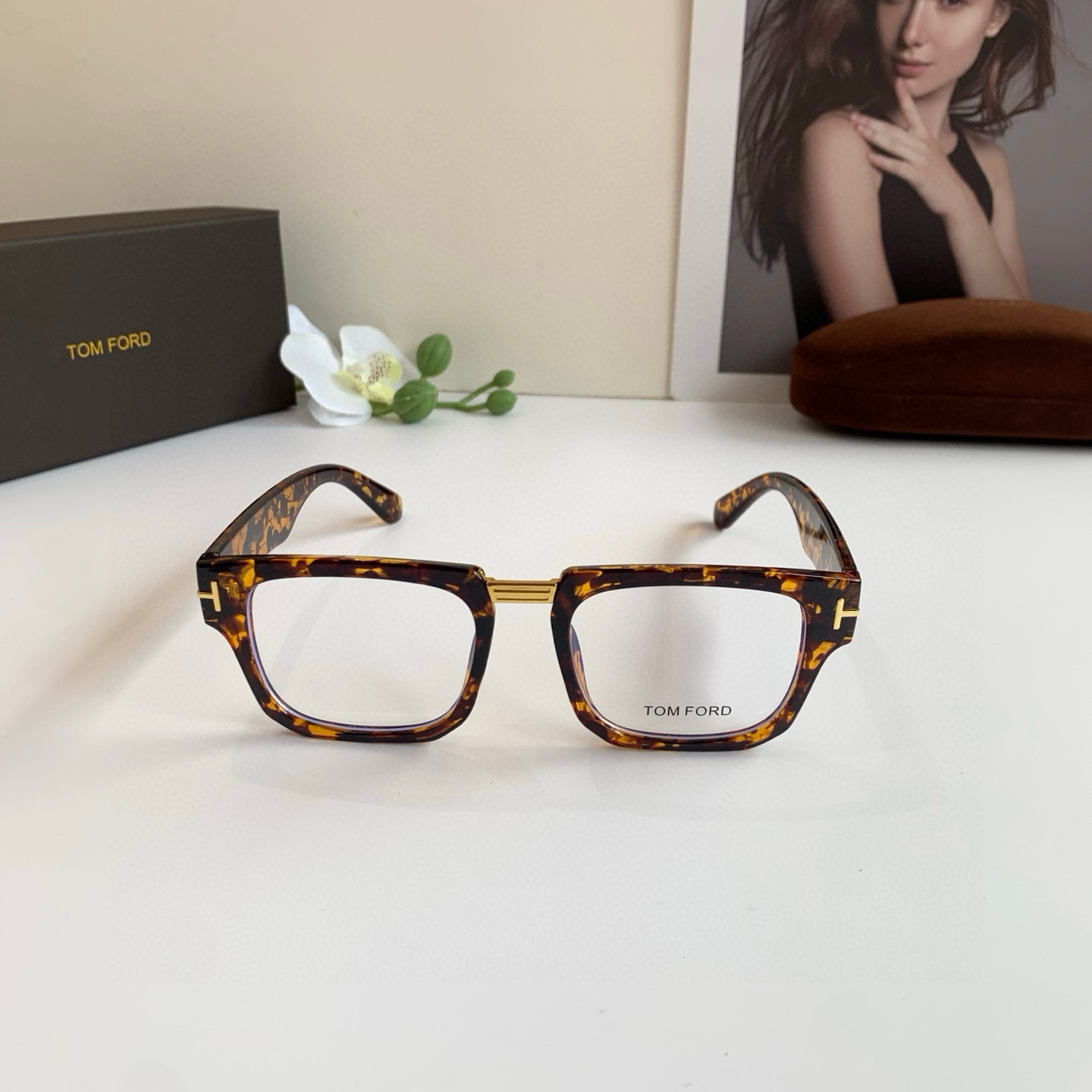 p245 TOMFORD Tomford, General Clear Optical Mirrors, Fashion-Tide Blue-Rained Glasses, Mono-Talk Handsome, Travel-Drive Glasses - 图片 4