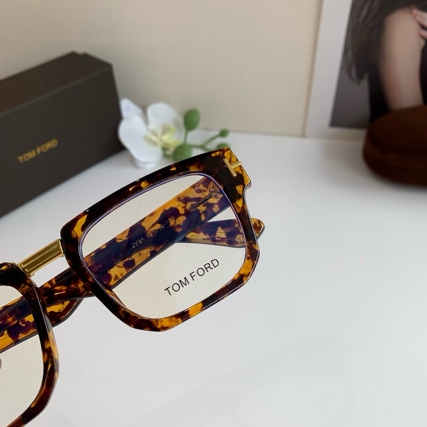p245 TOMFORD Tomford, General Clear Optical Mirrors, Fashion-Tide Blue-Rained Glasses, Mono-Talk Handsome, Travel-Drive Glasses - 图片 7
