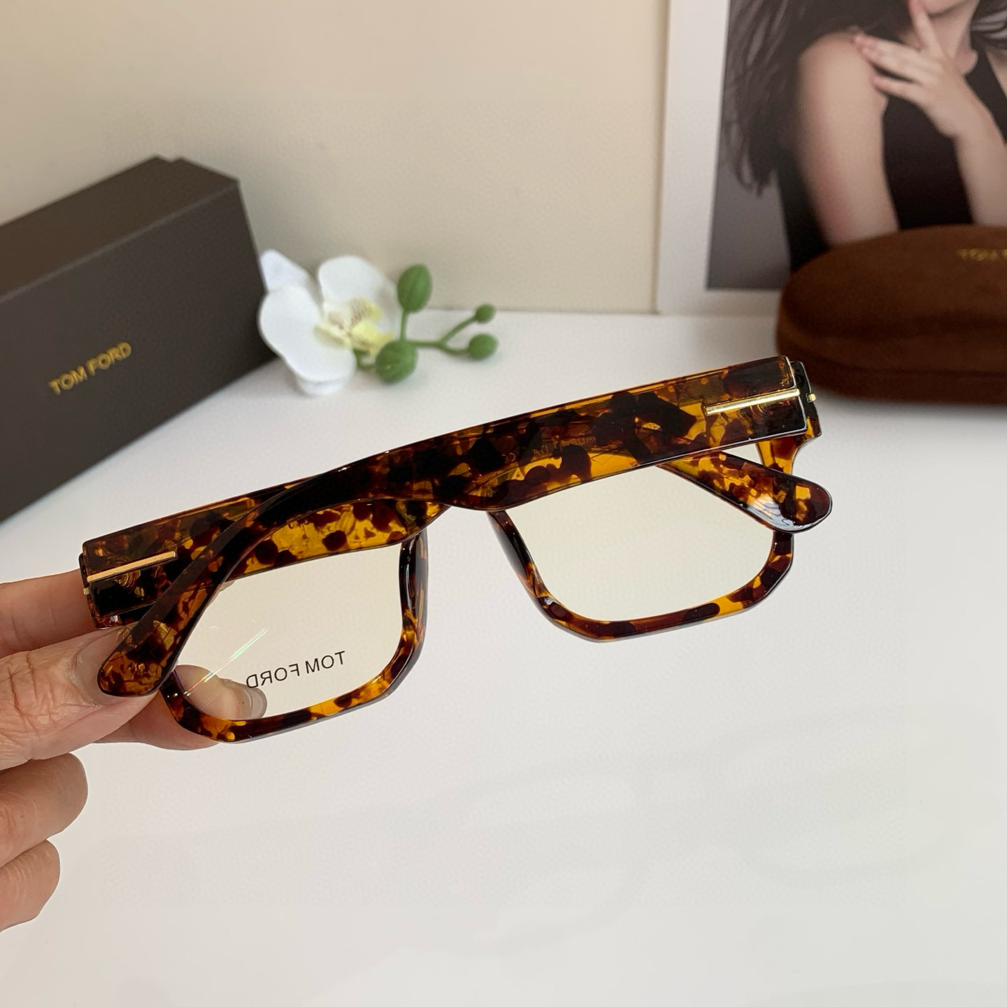 p245 TOMFORD Tomford, General Clear Optical Mirrors, Fashion-Tide Blue-Rained Glasses, Mono-Talk Handsome, Travel-Drive Glasses - 图片 5