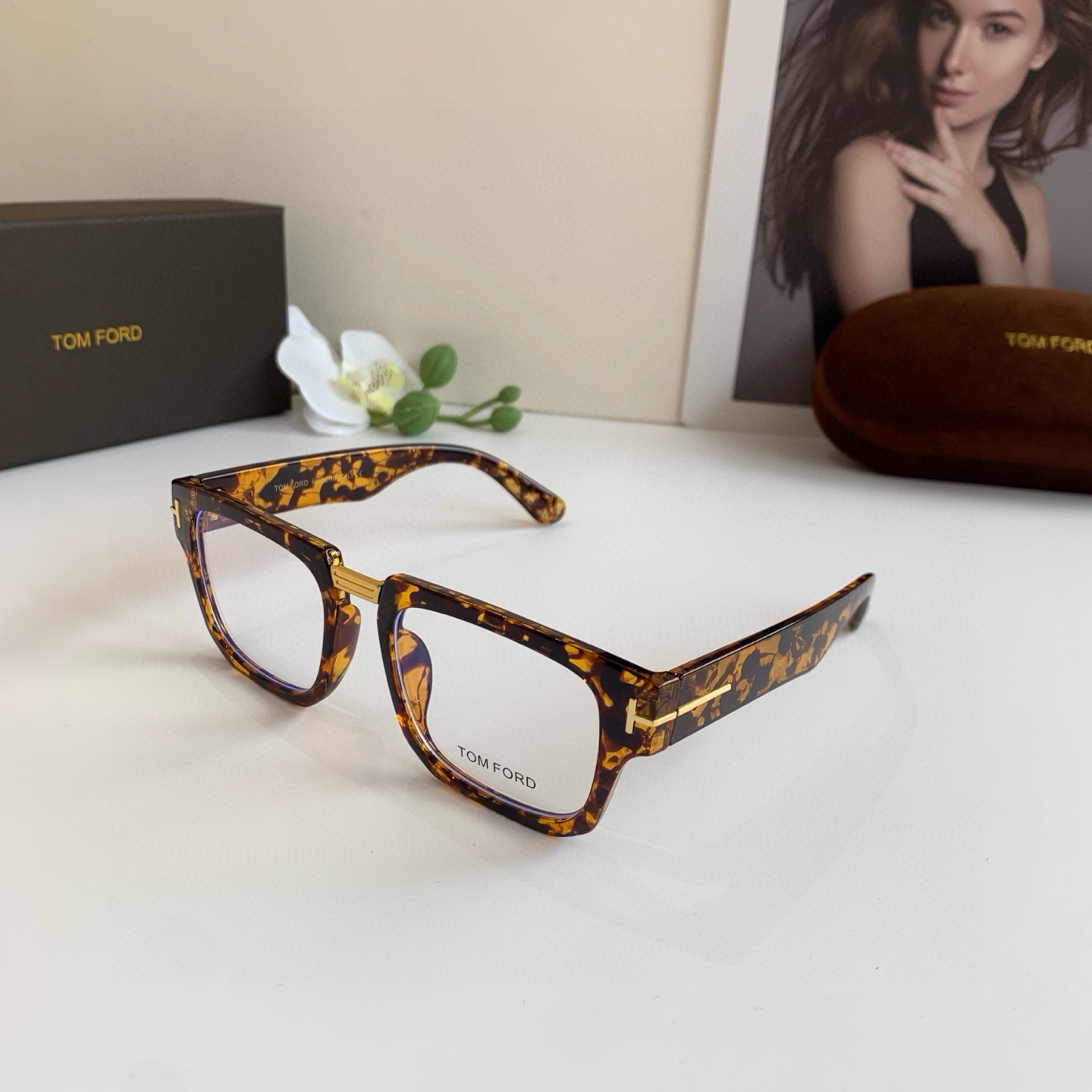 p245 TOMFORD Tomford, General Clear Optical Mirrors, Fashion-Tide Blue-Rained Glasses, Mono-Talk Handsome, Travel-Drive Glasses - 图片 2