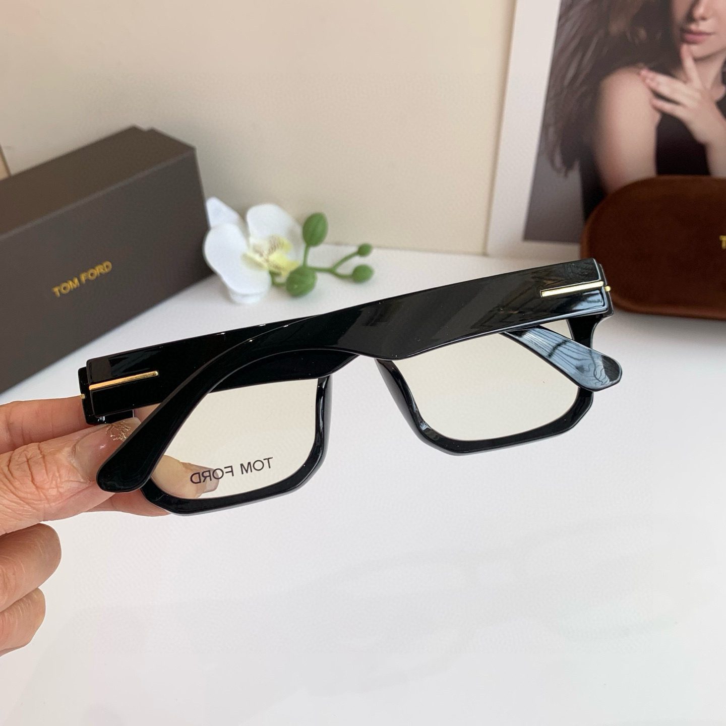 p245 TOMFORD Tomford, General Clear Optical Mirrors, Fashion-Tide Blue-Rained Glasses, Mono-Talk Handsome, Travel-Drive Glasses - 图片 5