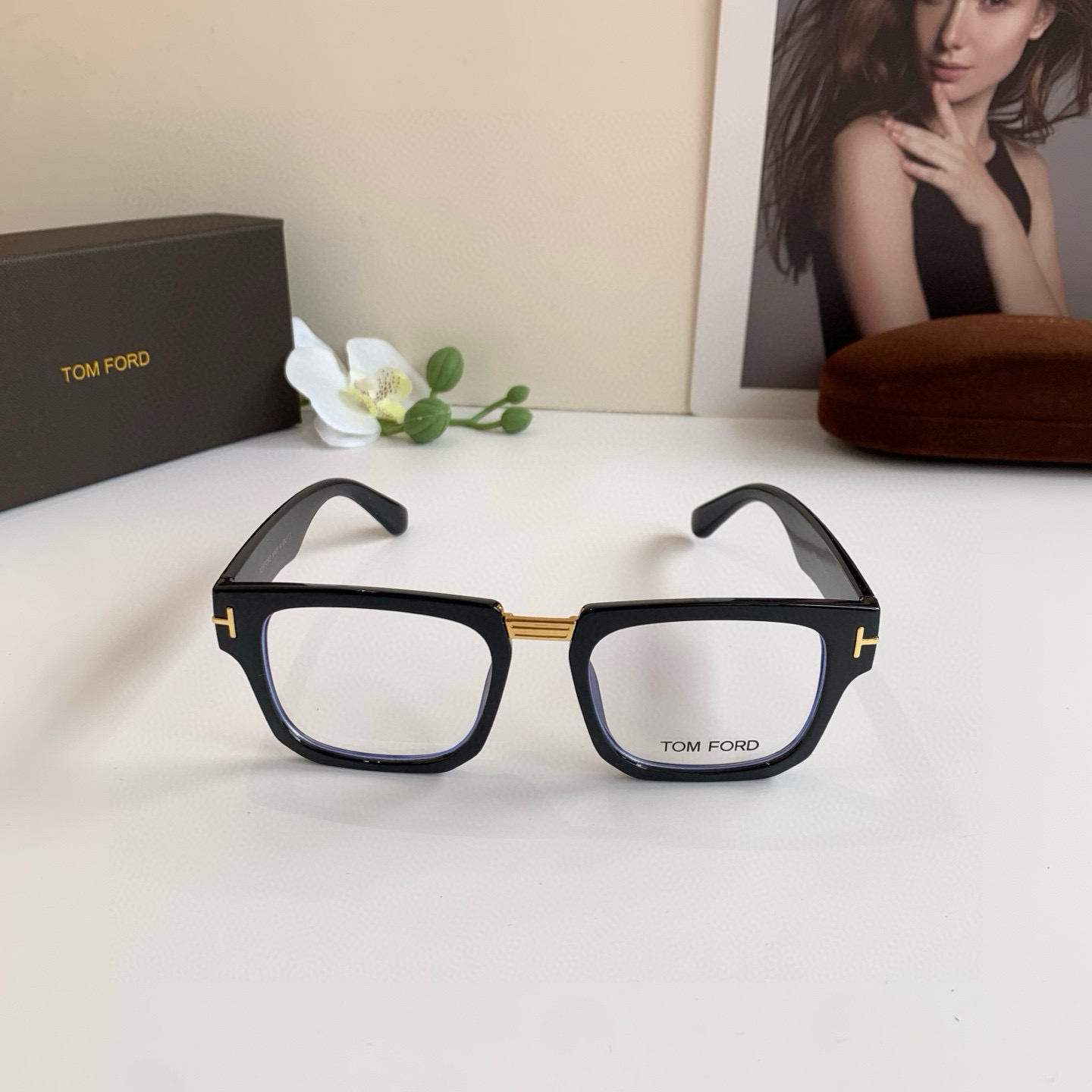 p245 TOMFORD Tomford, General Clear Optical Mirrors, Fashion-Tide Blue-Rained Glasses, Mono-Talk Handsome, Travel-Drive Glasses - 图片 4