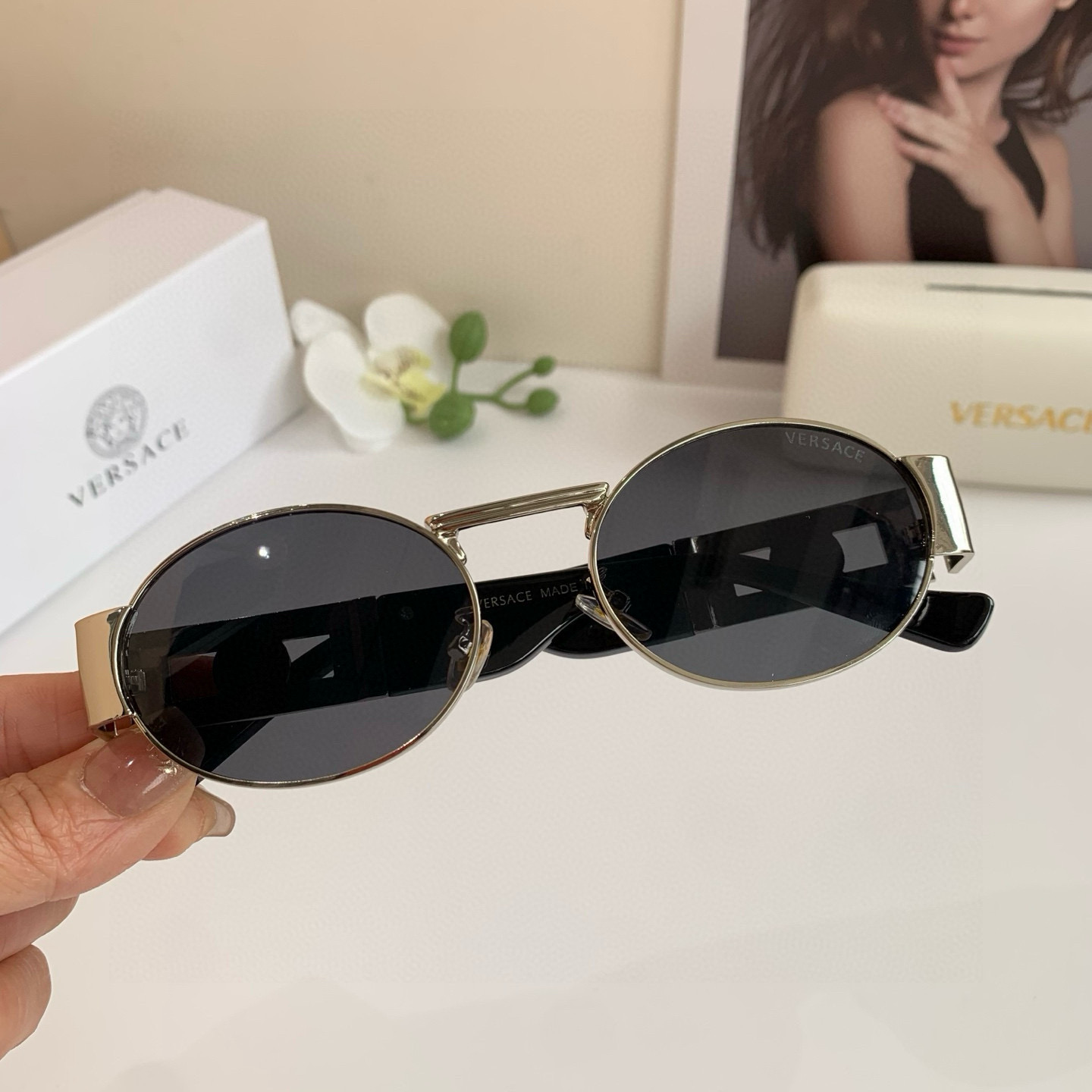 p280 van schuen, the 2025 stars, the same round box, the optic sunglasses! flying glasses - 图片 4