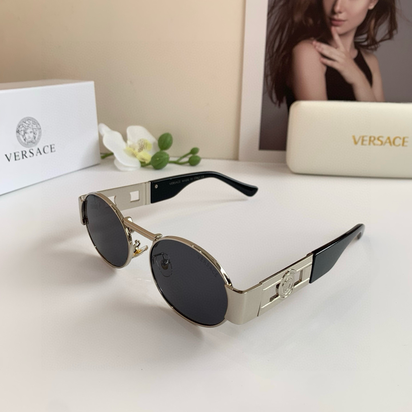 p280 van schuen, the 2025 stars, the same round box, the optic sunglasses! flying glasses - 图片 3
