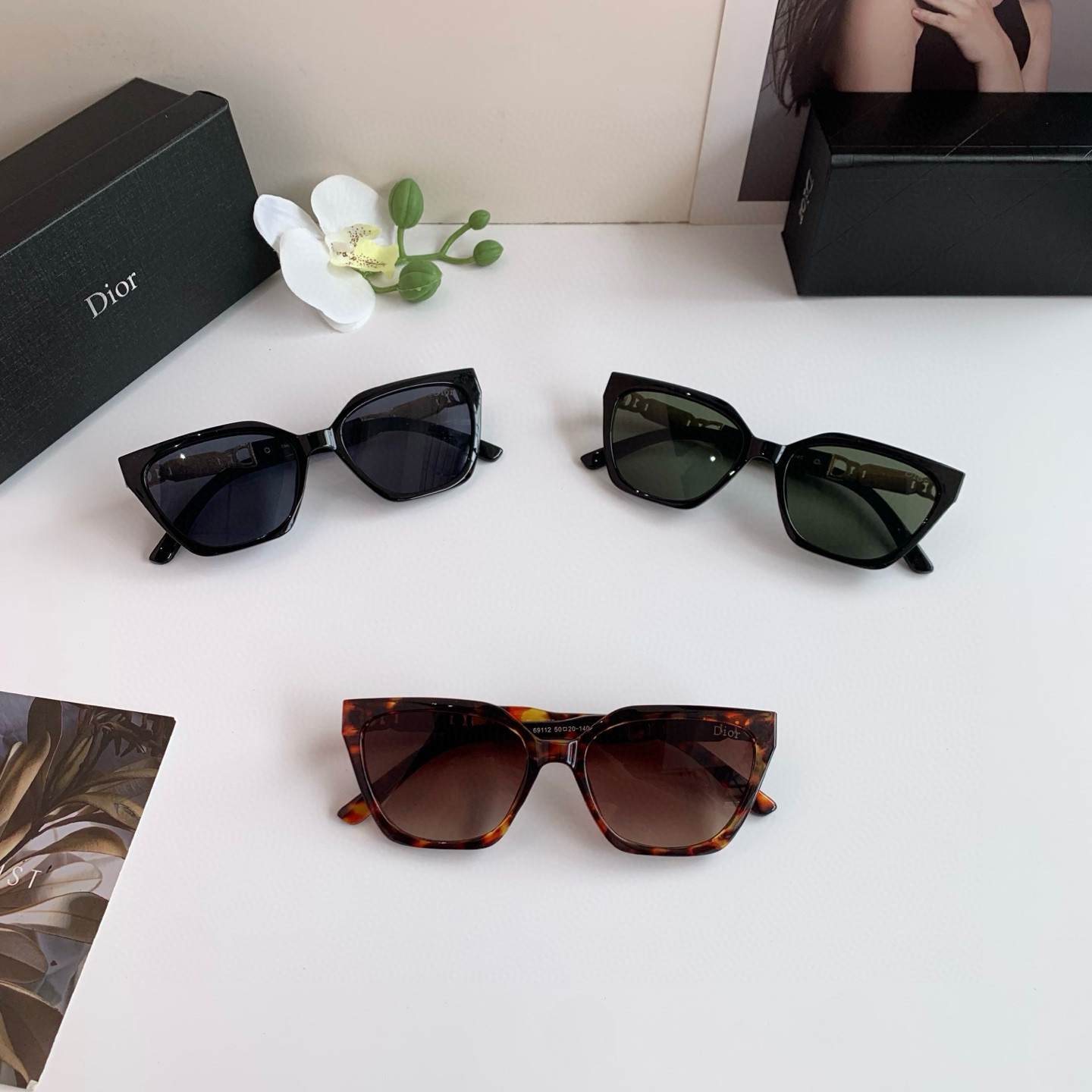 P263 on Diordio’s new little red-coloured cat eyeglasses, male and female sunglasses in red fashion - 图片 9
