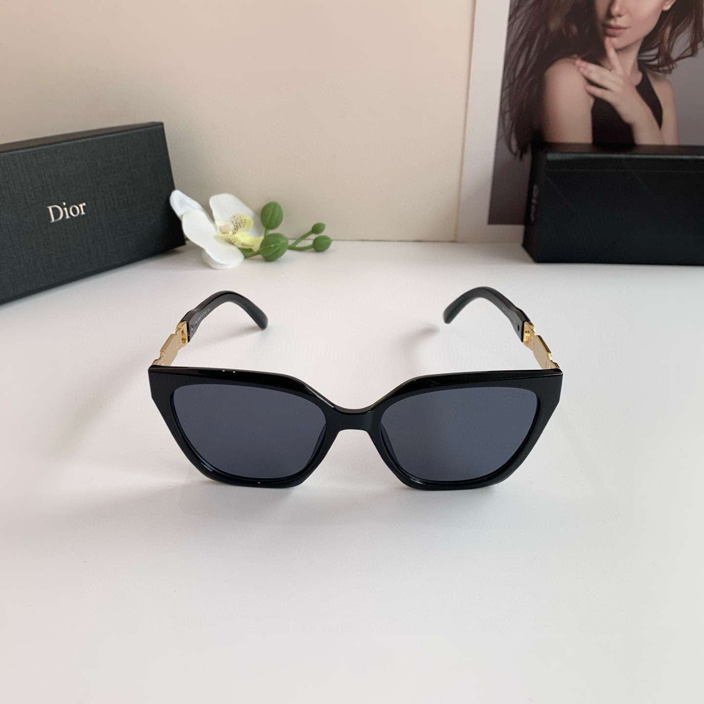 P263 on Diordio’s new little red-coloured cat eyeglasses, male and female sunglasses in red fashion - 图片 4