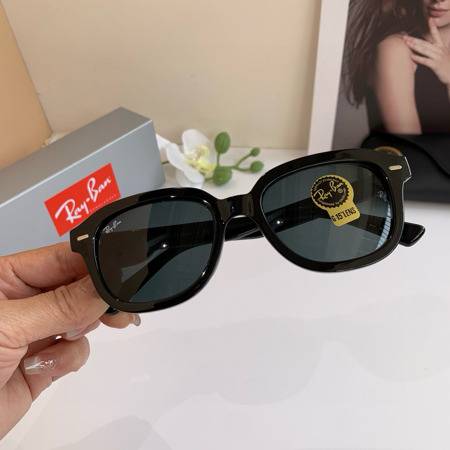 Ray Ban Rayburn Sunglasses: Classic UV-Proof Eyewear for Men and Women