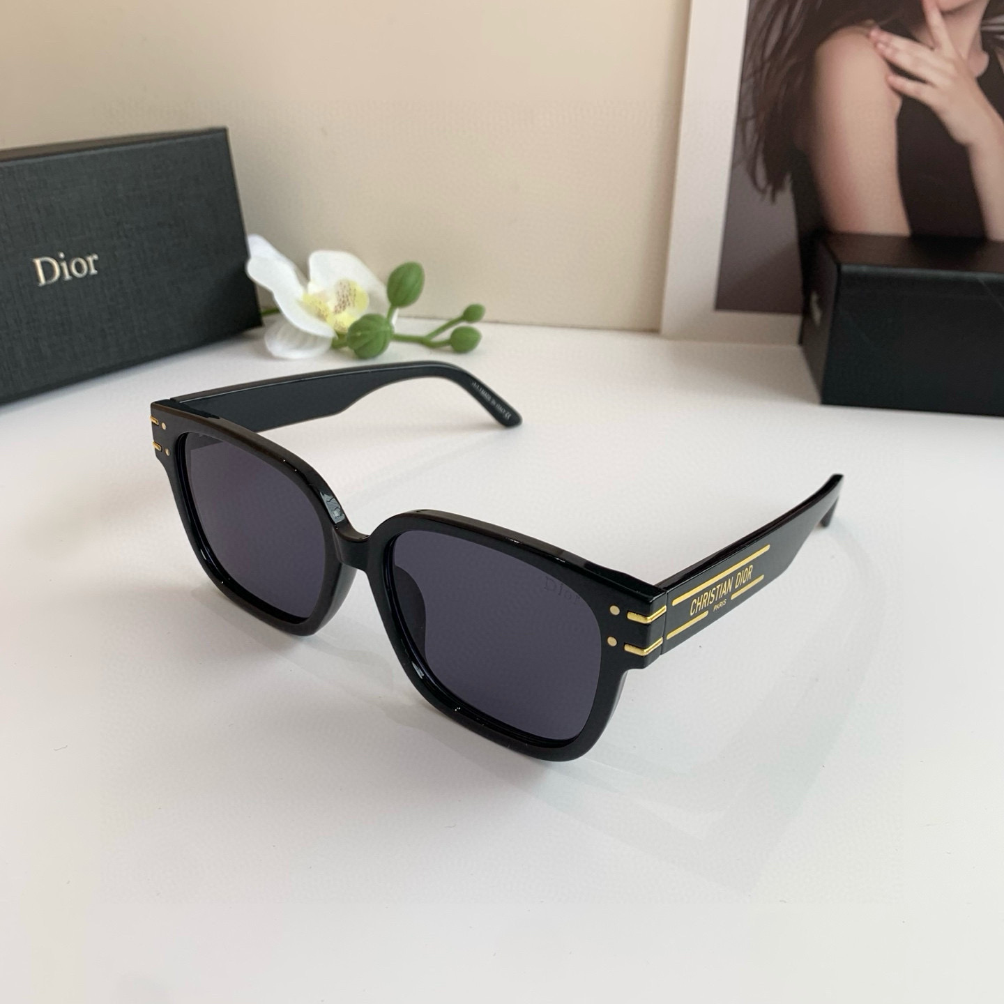 P280 🔥🔥 Diordio, super-fired box sunglasses, male and female sunglasses, ins windnet red sunglasses - 图片 2