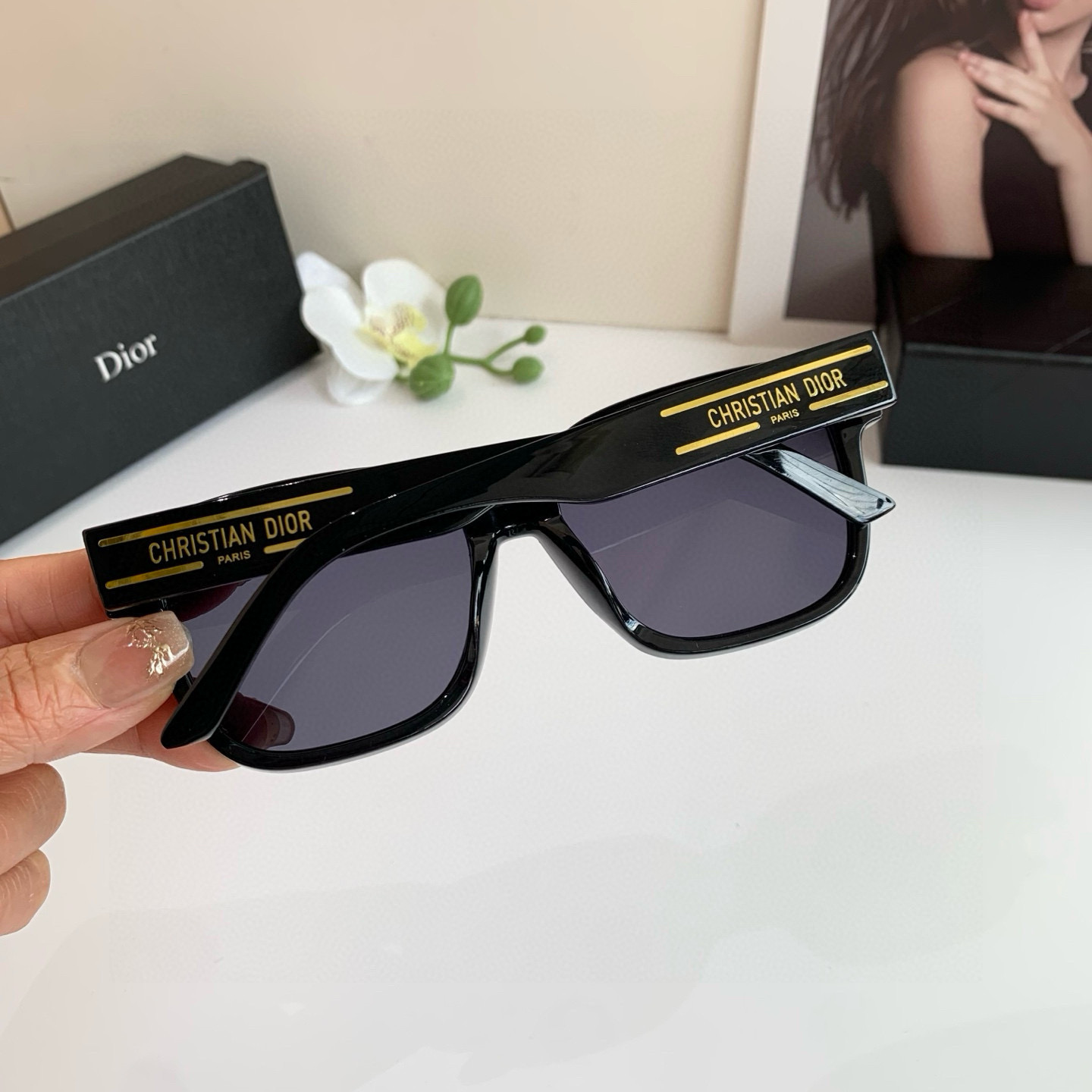 P280 🔥🔥 Diordio, super-fired box sunglasses, male and female sunglasses, ins windnet red sunglasses - 图片 5