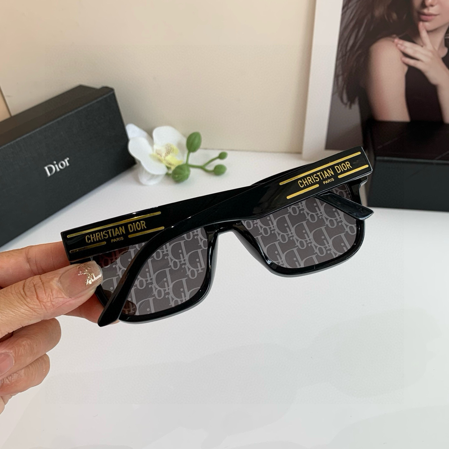 P280 🔥🔥 Diordio, super-fired box sunglasses, male and female sunglasses, ins windnet red sunglasses - 图片 5