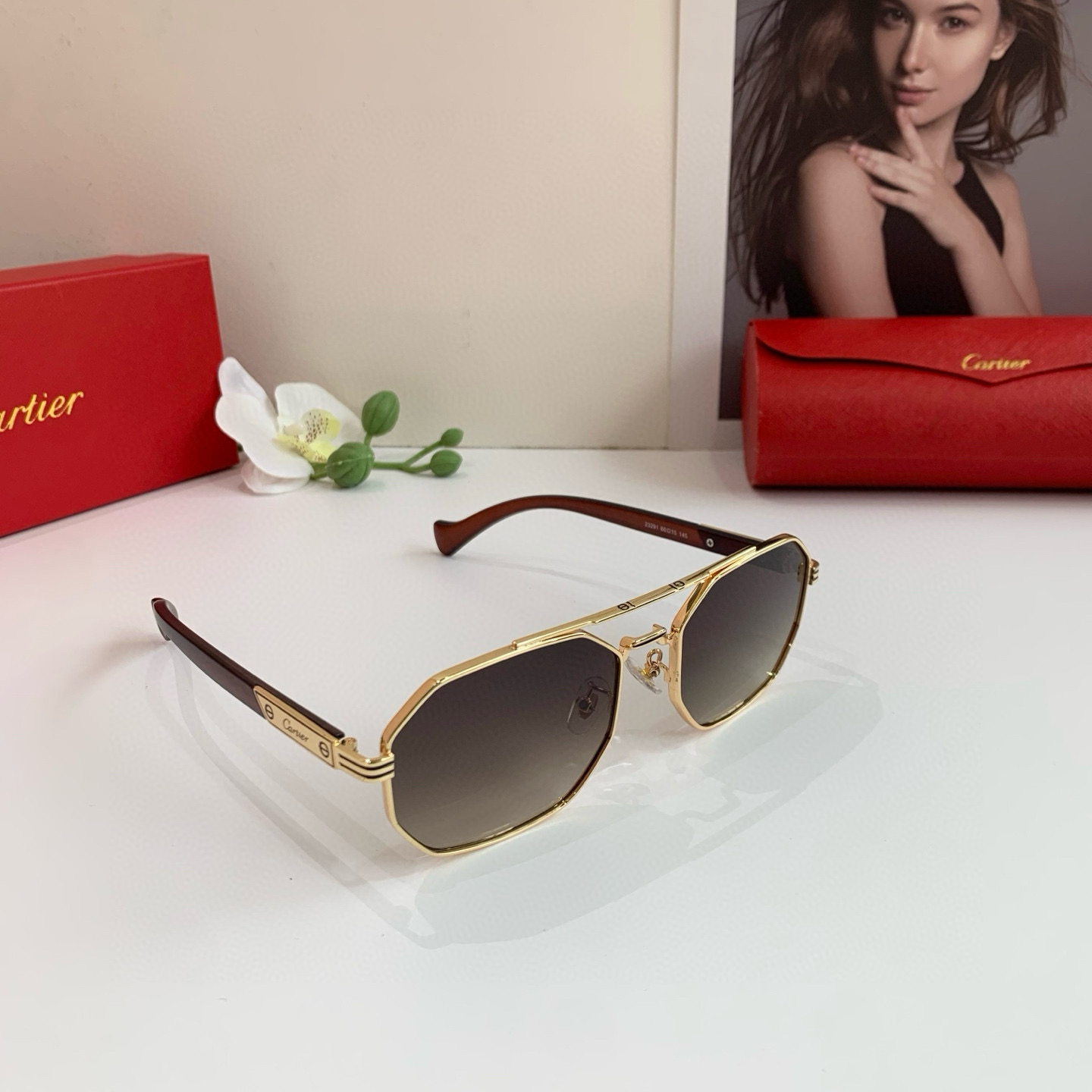 P280 Cartier Cartier Cartier, the new square sunglasses - 图片 2