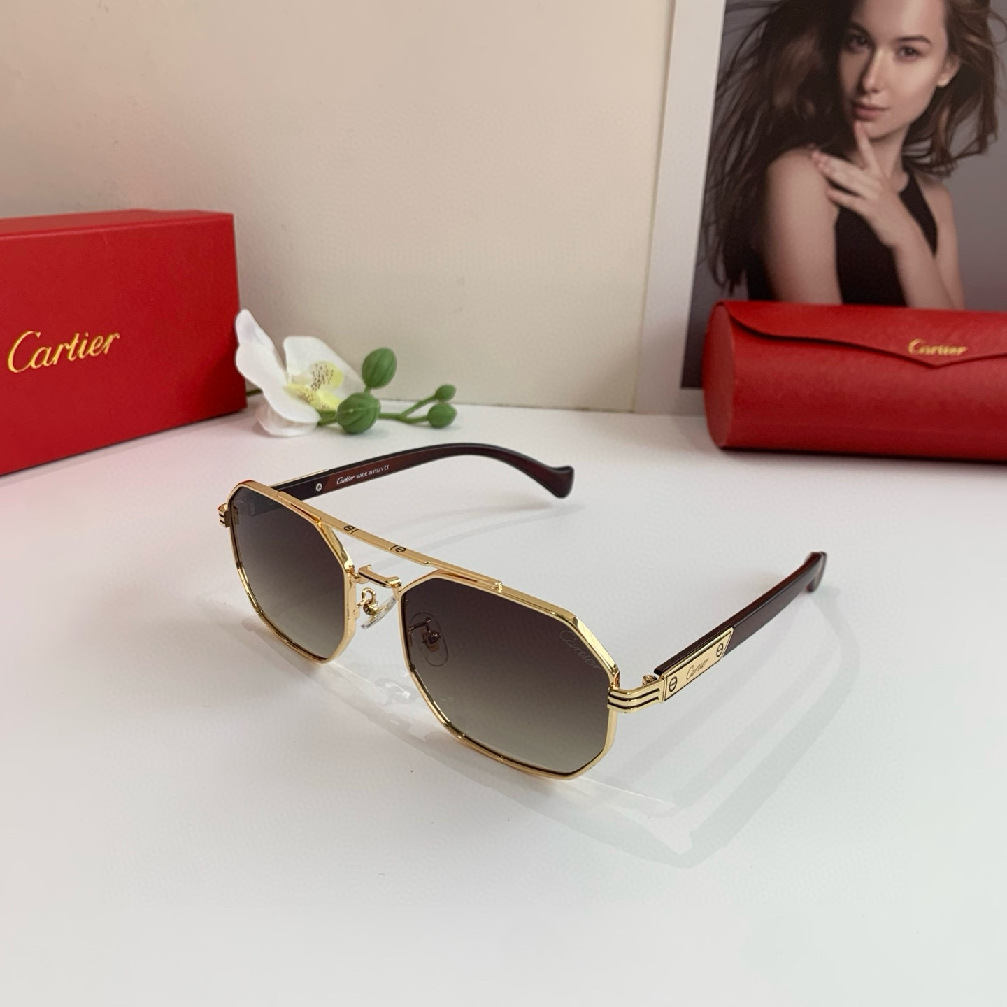 P280 Cartier Cartier Cartier, the new square sunglasses - 图片 3