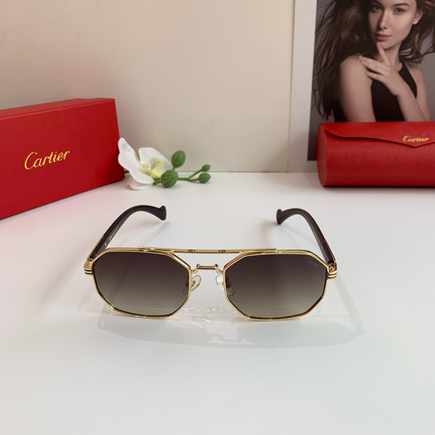 P280 Cartier Cartier Cartier, the new square sunglasses - 图片 4
