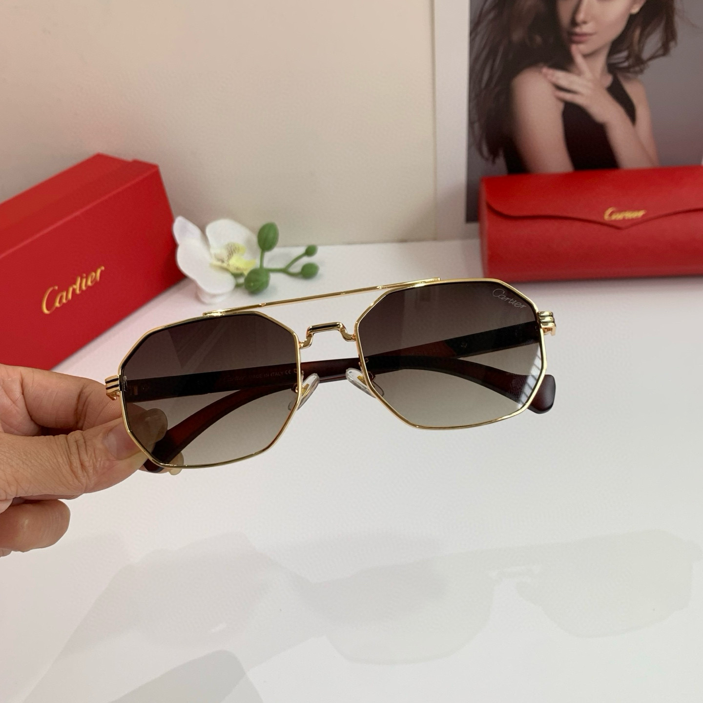 P280 Cartier Cartier Cartier, the new square sunglasses - 图片 1